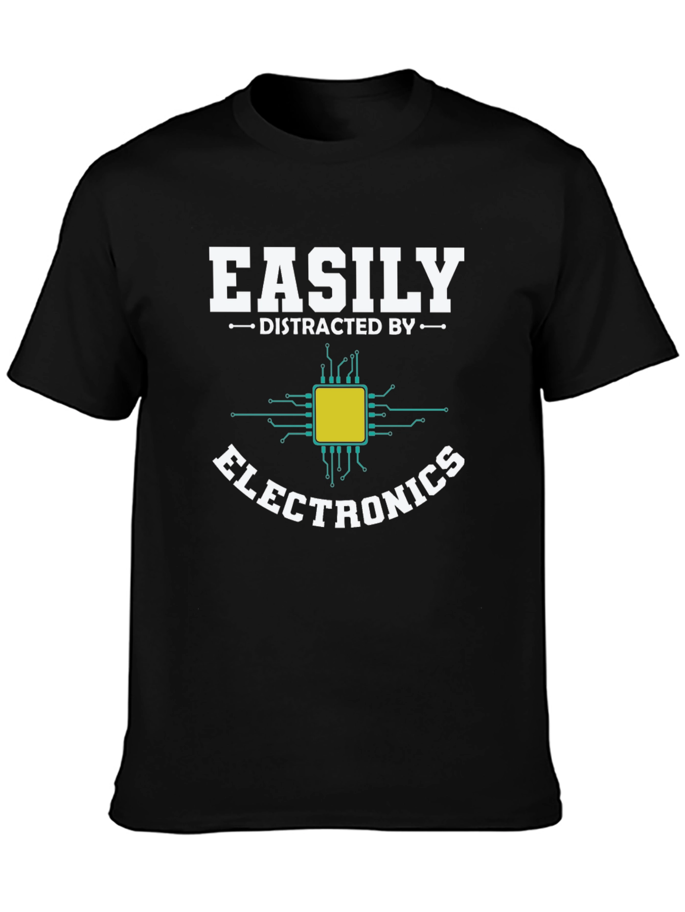 Easily Distracted By Electronics Funny T-Shirt