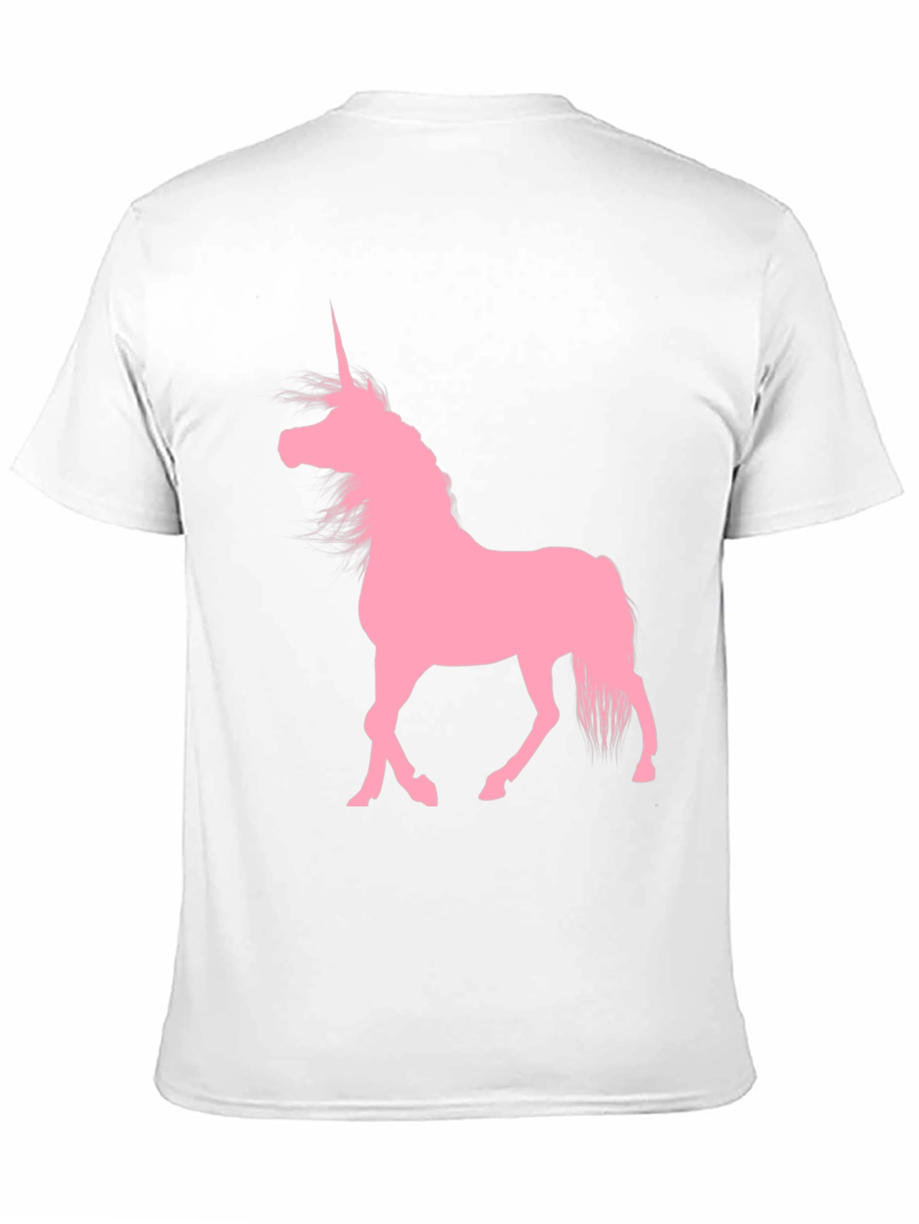 Black T-Shirt with Pink Unicorn Graphic