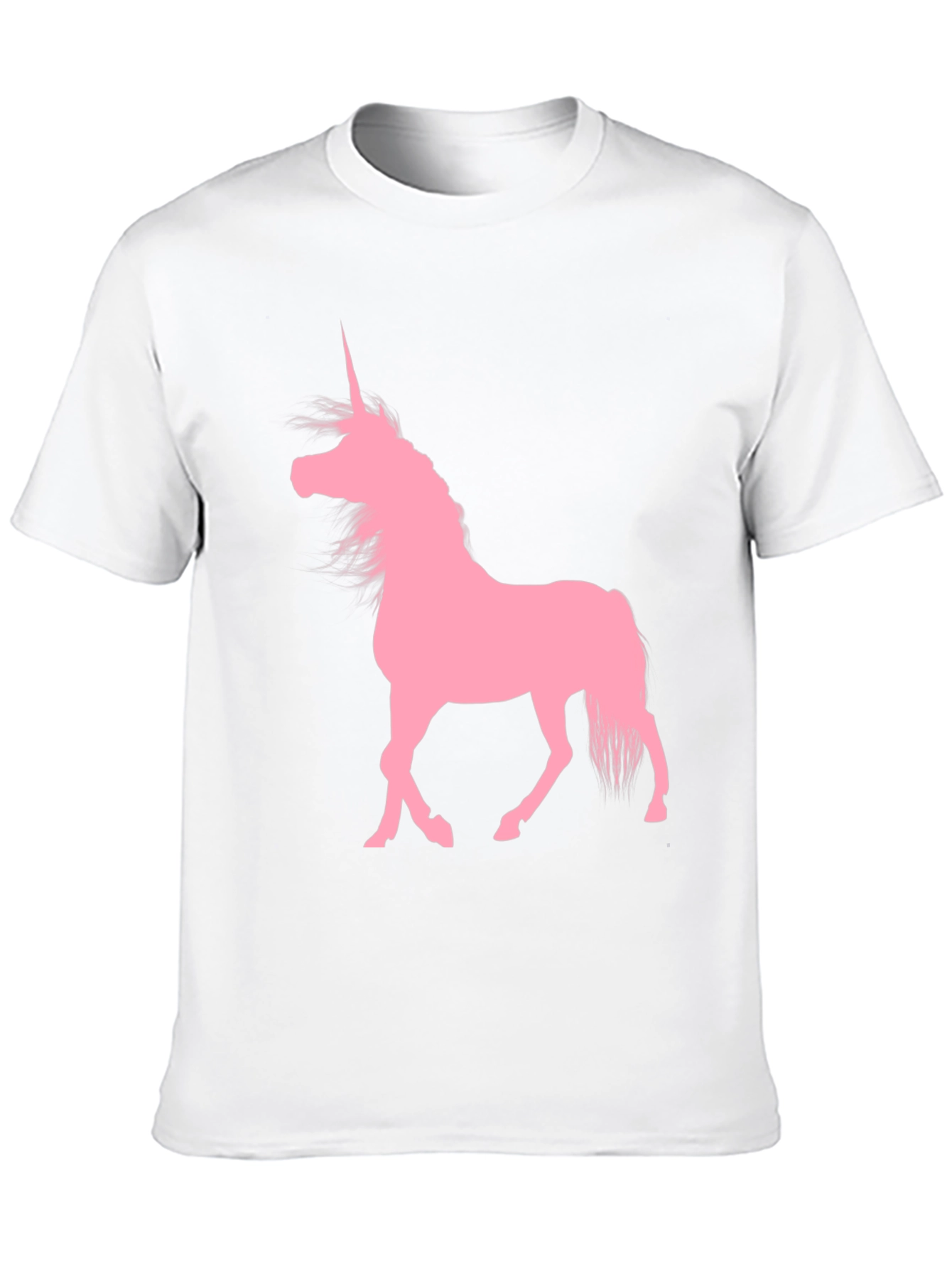 Black T-Shirt with Pink Unicorn Graphic