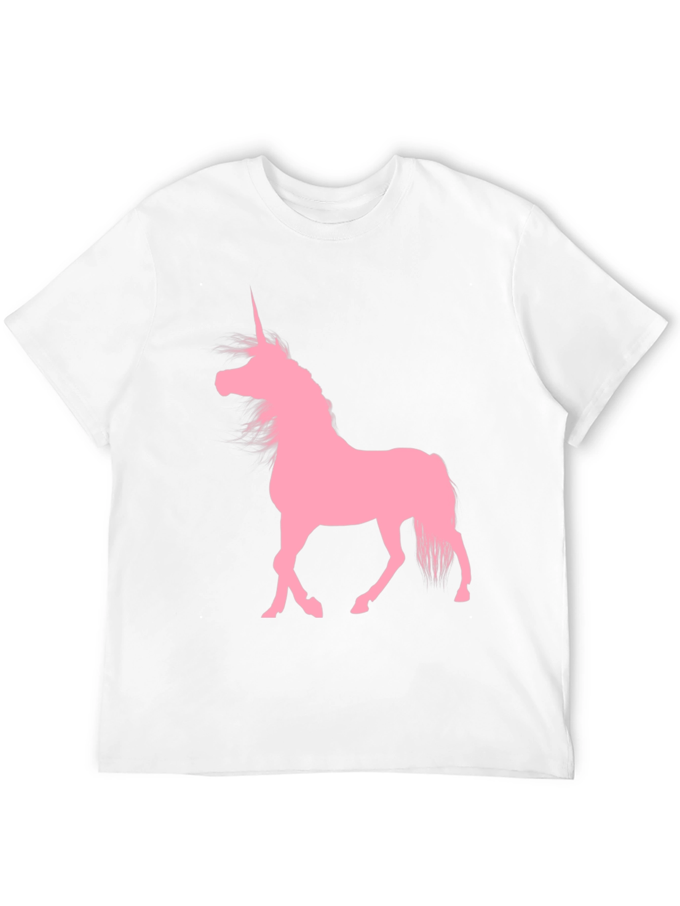 Black T-Shirt with Pink Unicorn Graphic