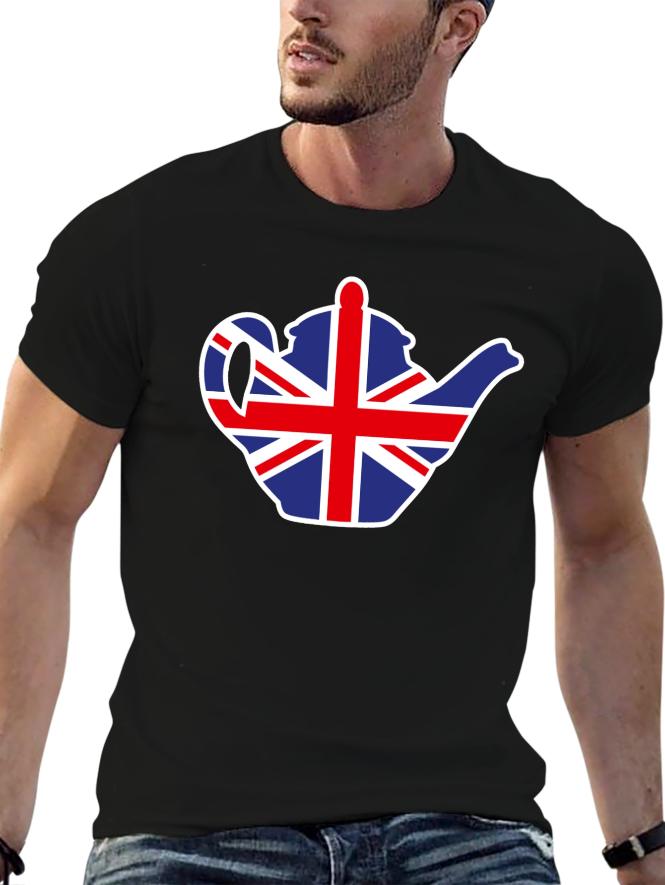 British Teapot Flag Graphic T-Shirt