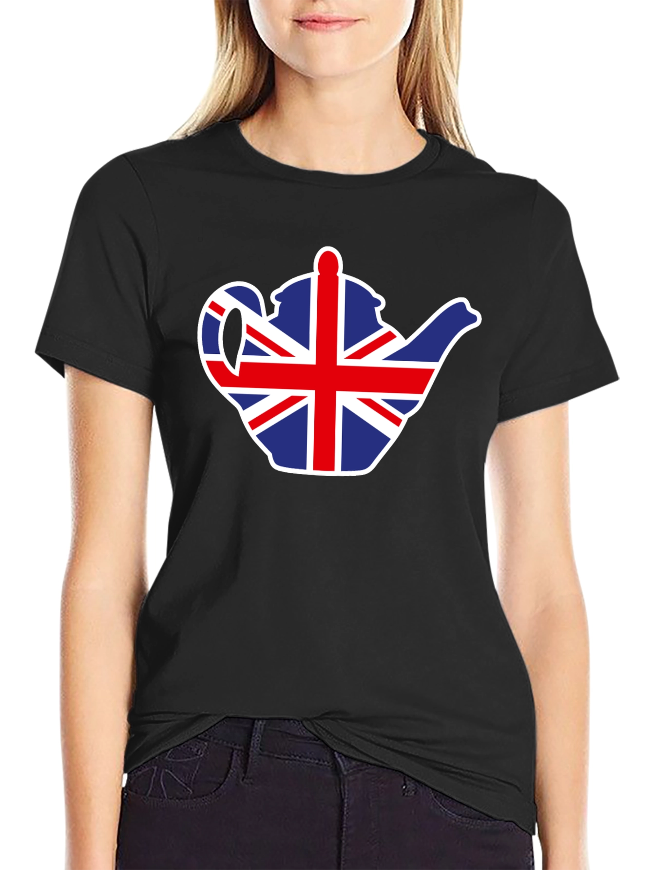 British Teapot Flag Graphic T-Shirt