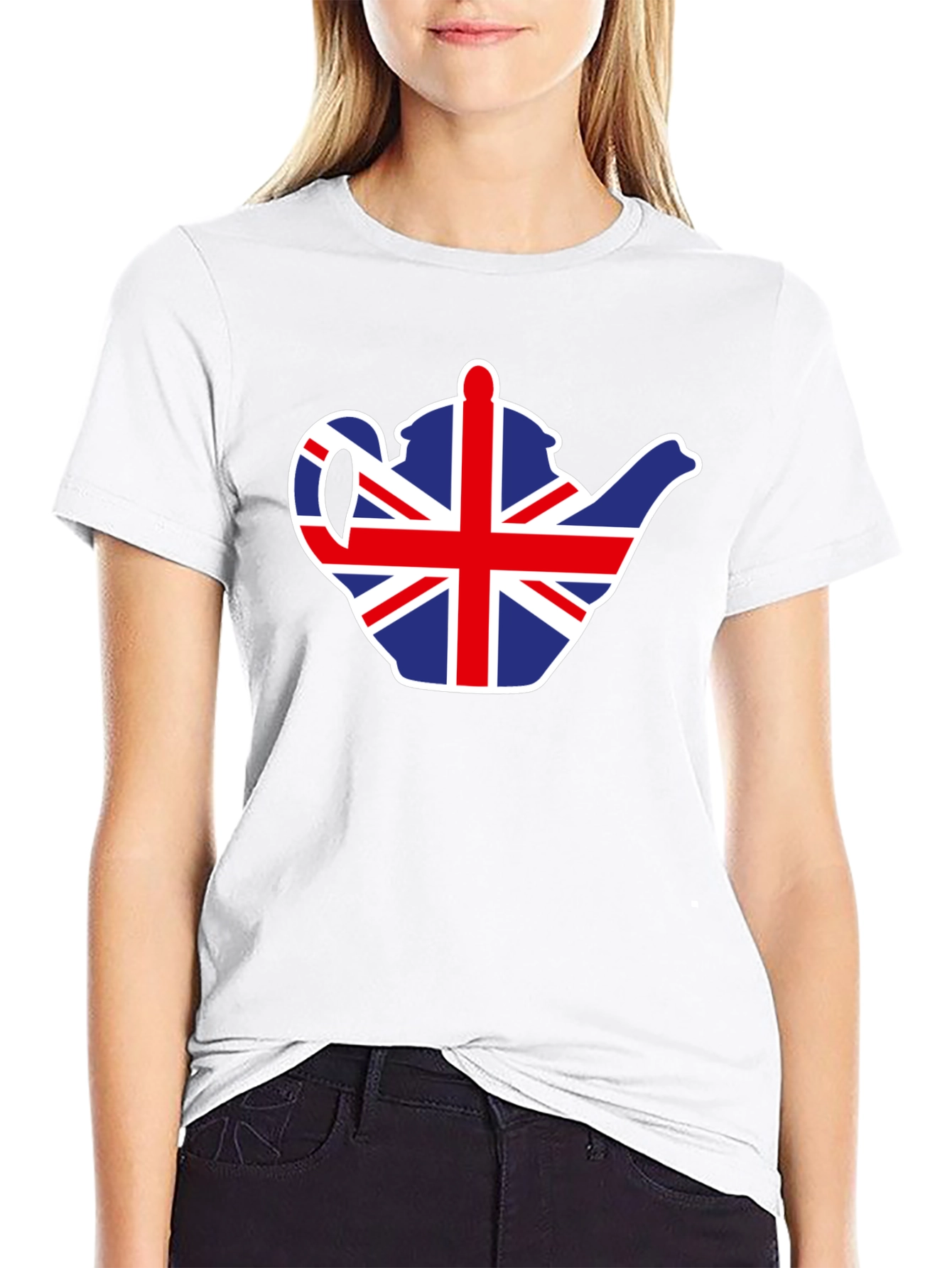 British Teapot Flag Graphic T-Shirt