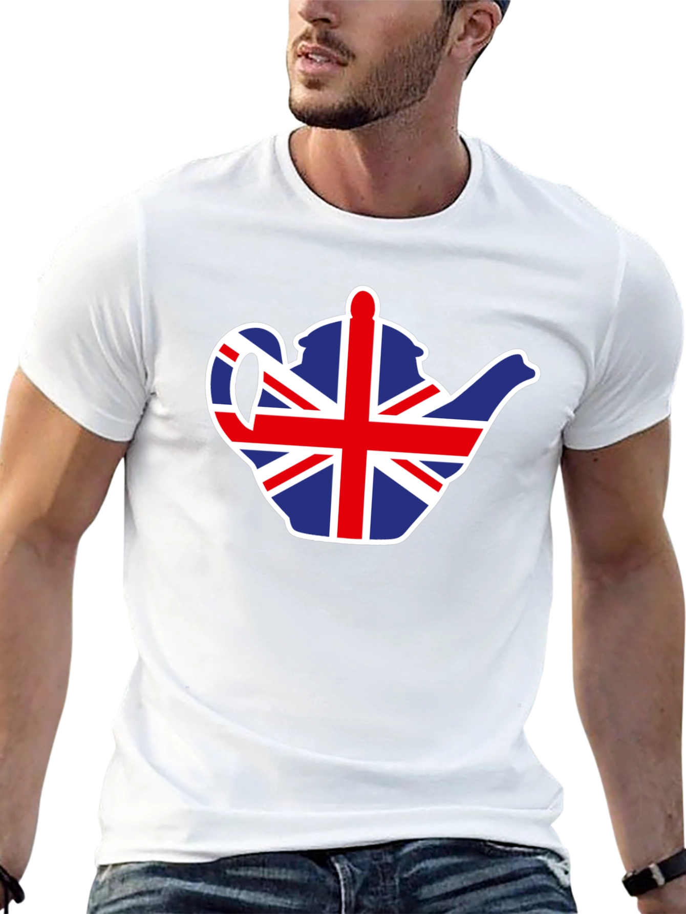 British Teapot Flag Graphic T-Shirt