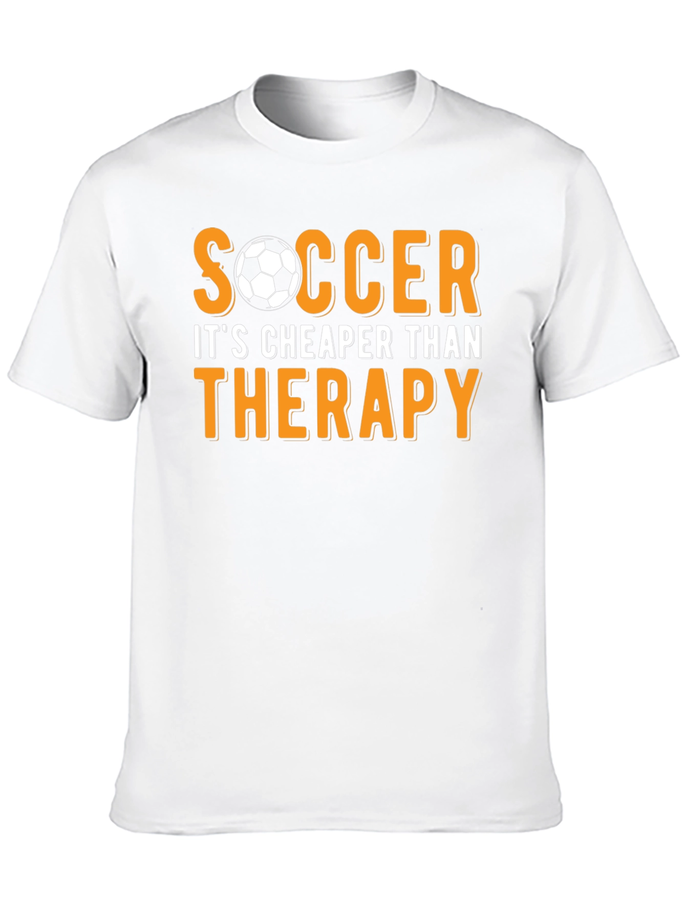Soccer Cheaper Than Therapy Black T-Shirt