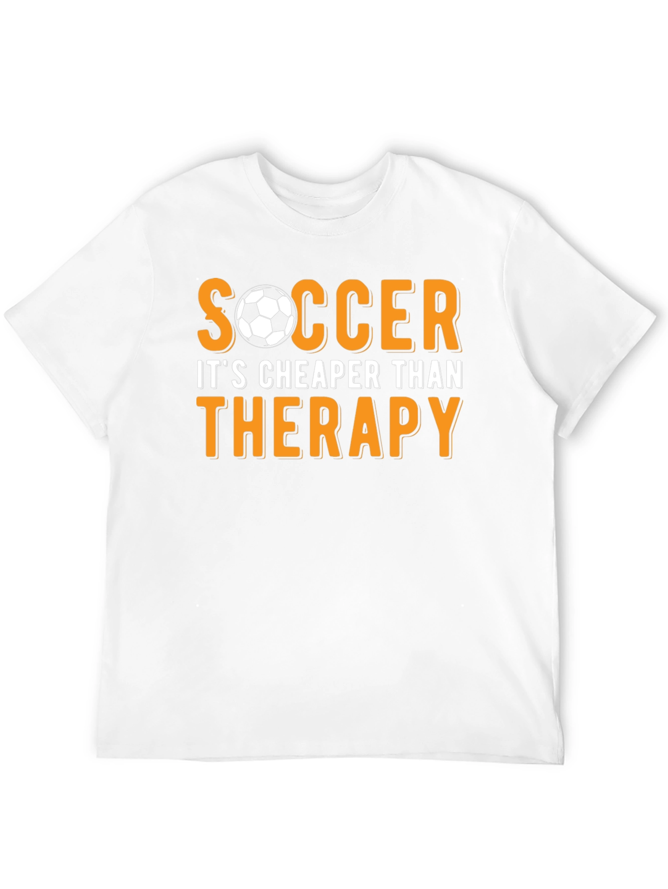 Soccer Cheaper Than Therapy Black T-Shirt