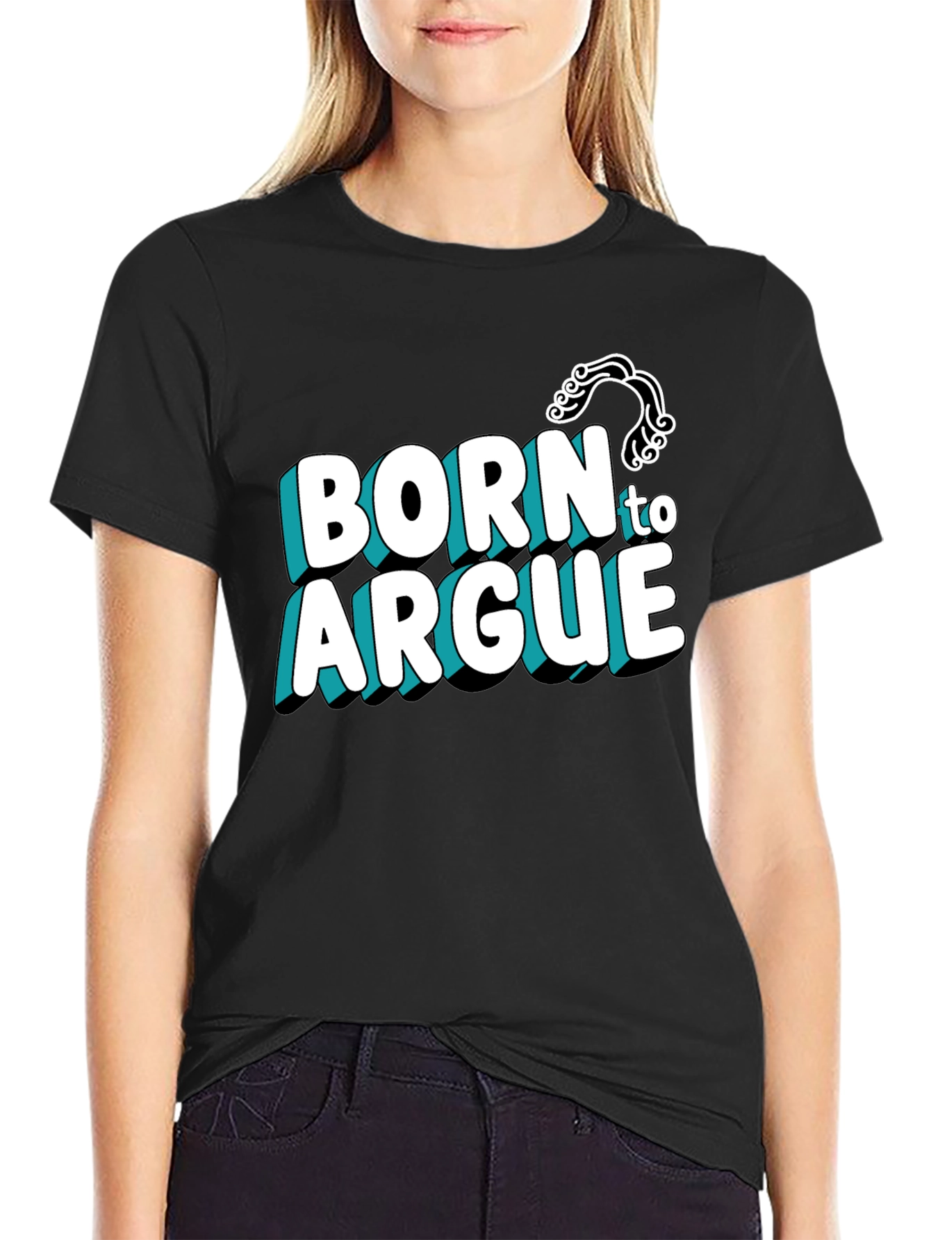 Born to Argue Graphic Tee - Black