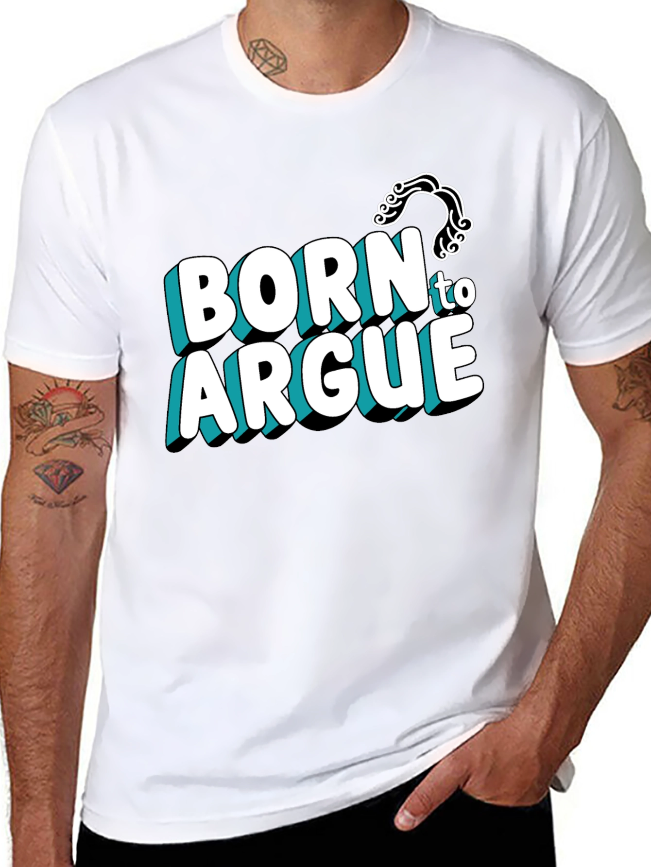 Born to Argue Graphic Tee - Black