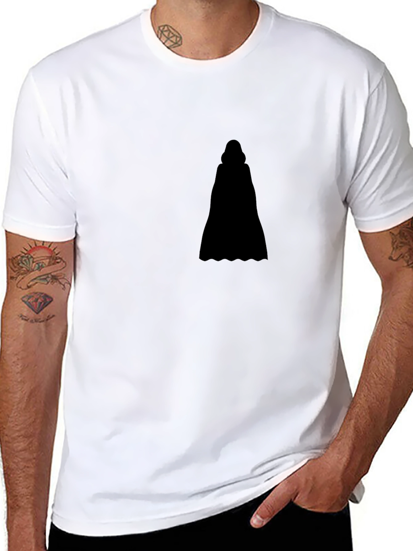 Silhouette Graphic Black Tee