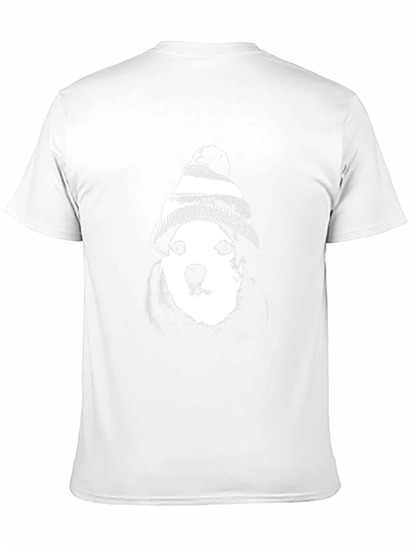 Dog with Beanie Graphic Tee - Black