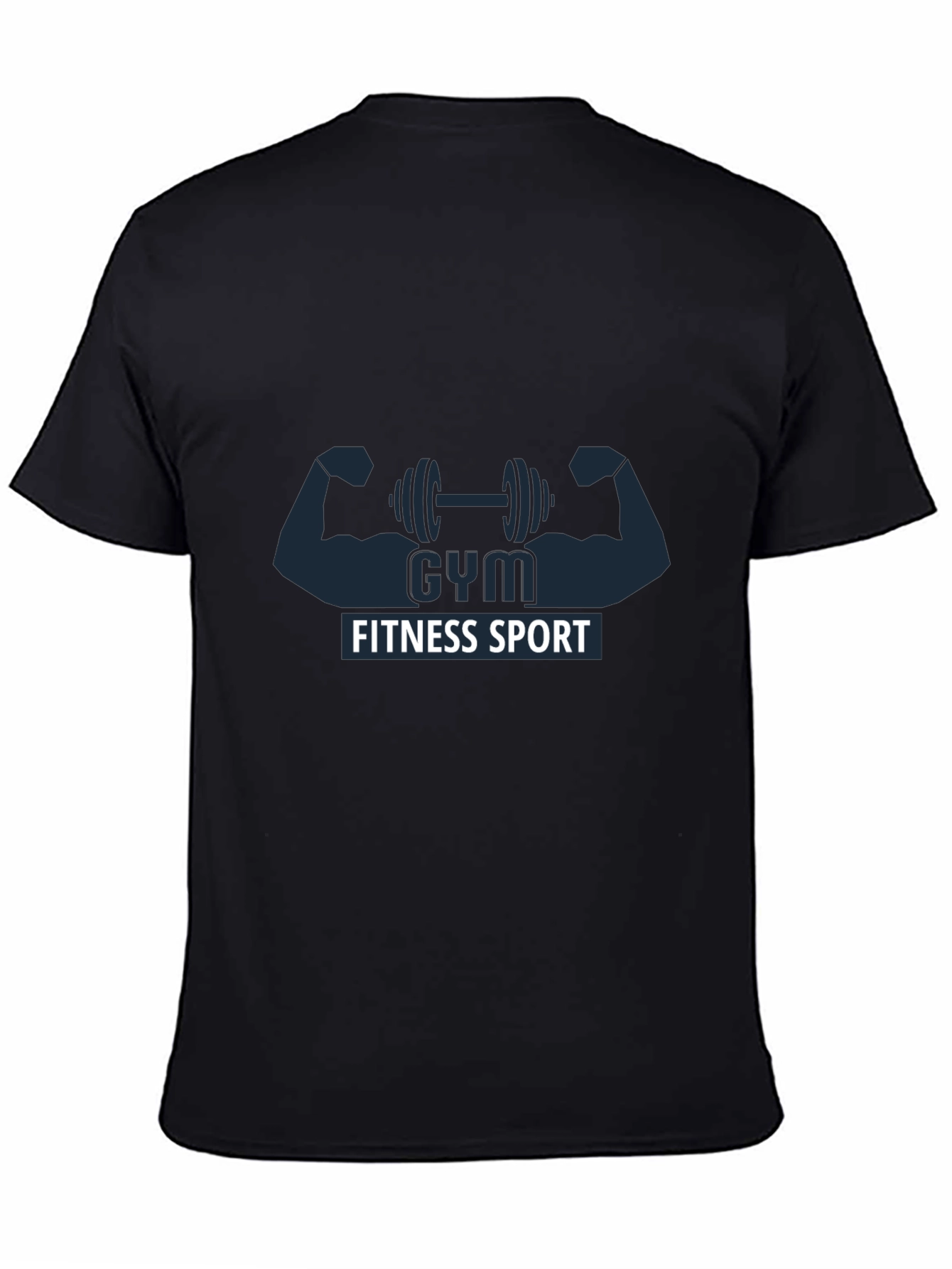 Gym Fitness Sport Graphic Black T-Shirt