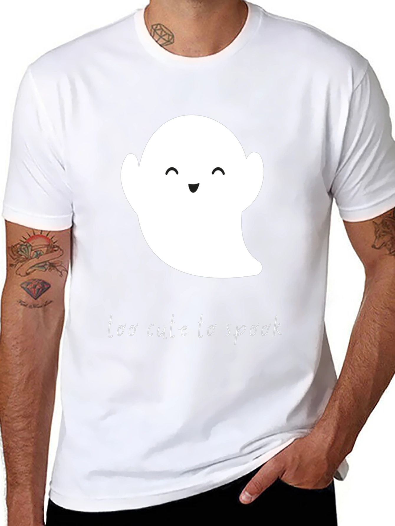 Cute Ghost Halloween Tee: Too Cute to Spook T-Shirt