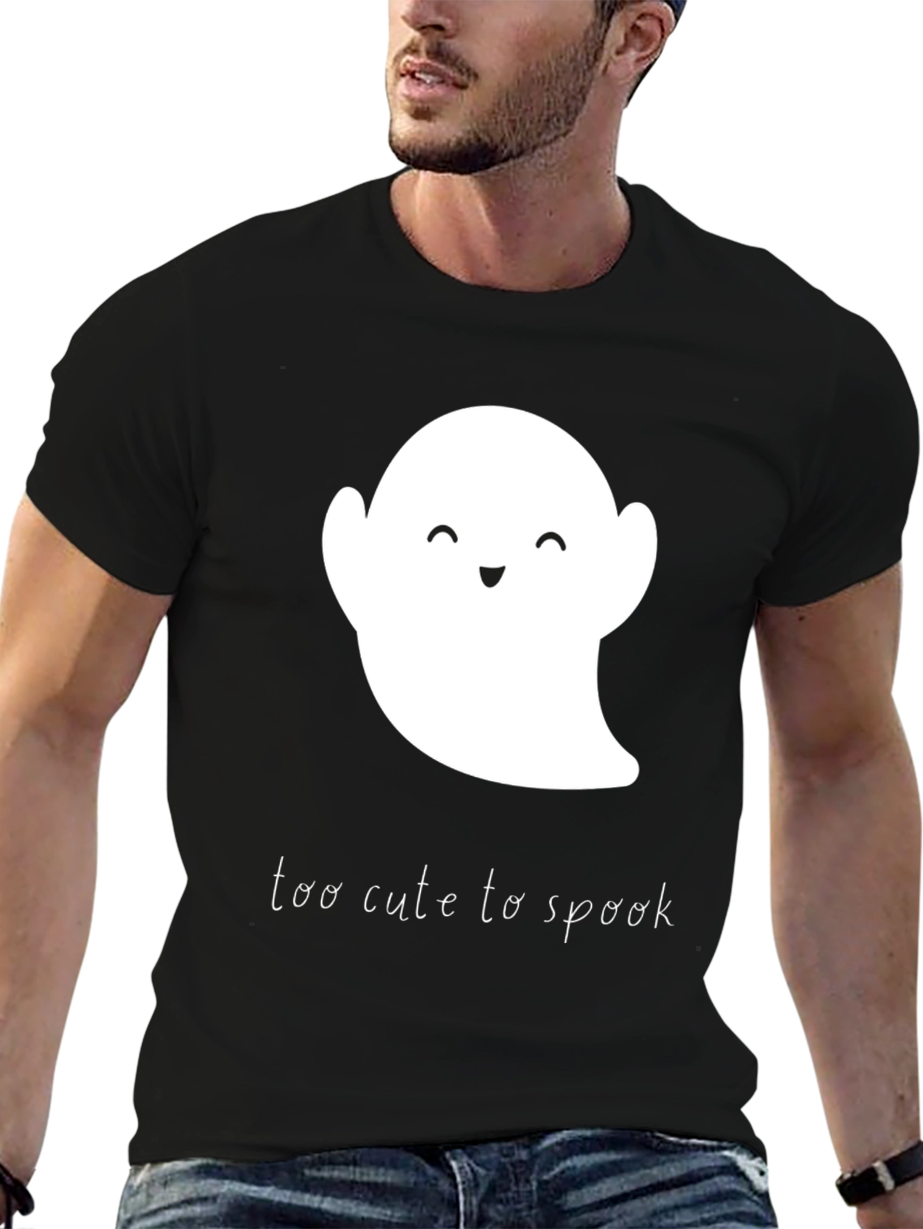 Cute Ghost Halloween Tee: Too Cute to Spook T-Shirt