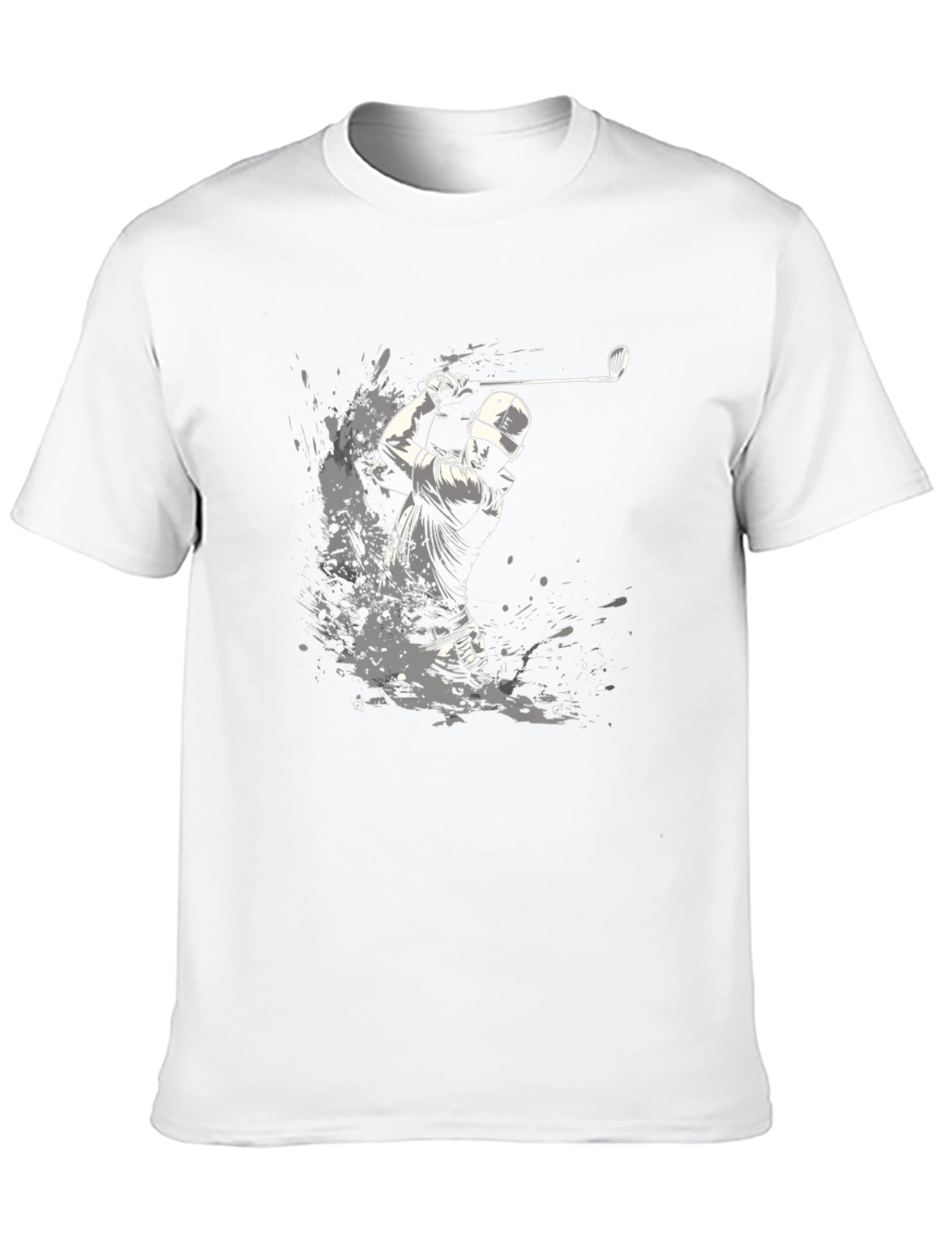 Golfer Splash Graphic T-Shirt - Black