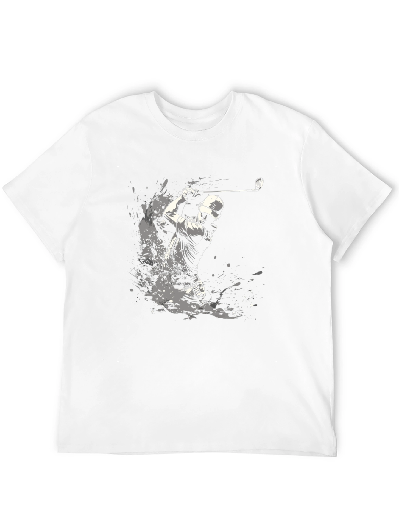 Golfer Splash Graphic T-Shirt - Black