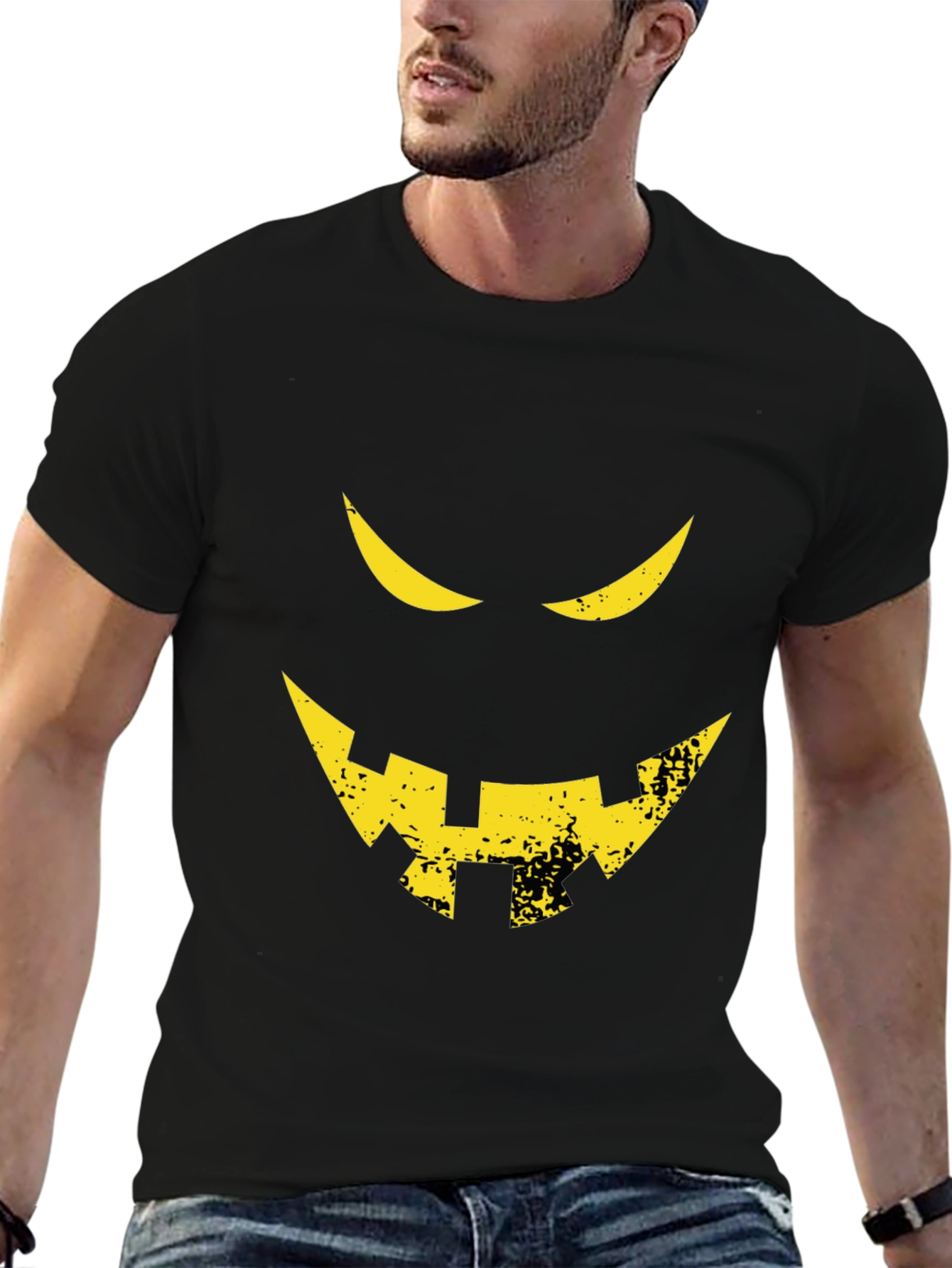 Halloween Face Graphic T-Shirt