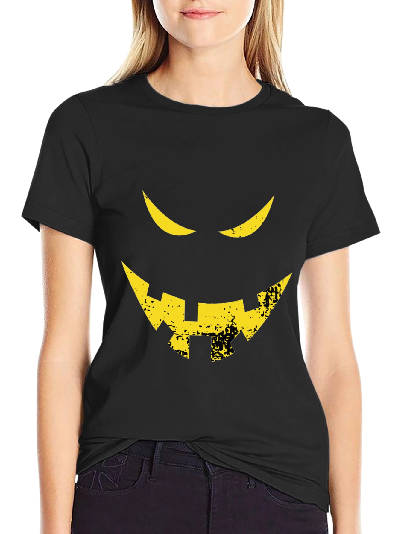 Halloween Face Graphic T-Shirt