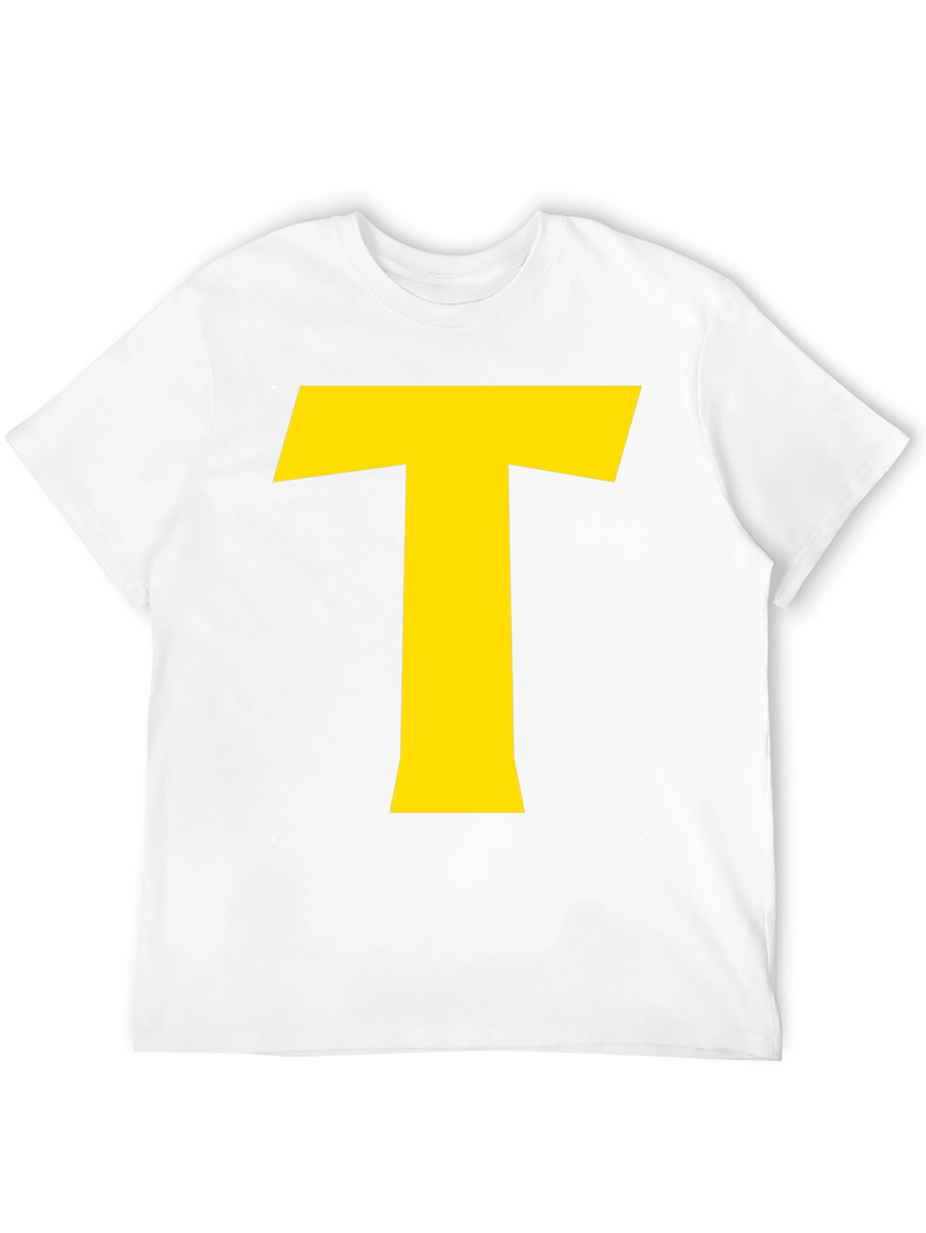 Bold Yellow T Graphic Black T-Shirt