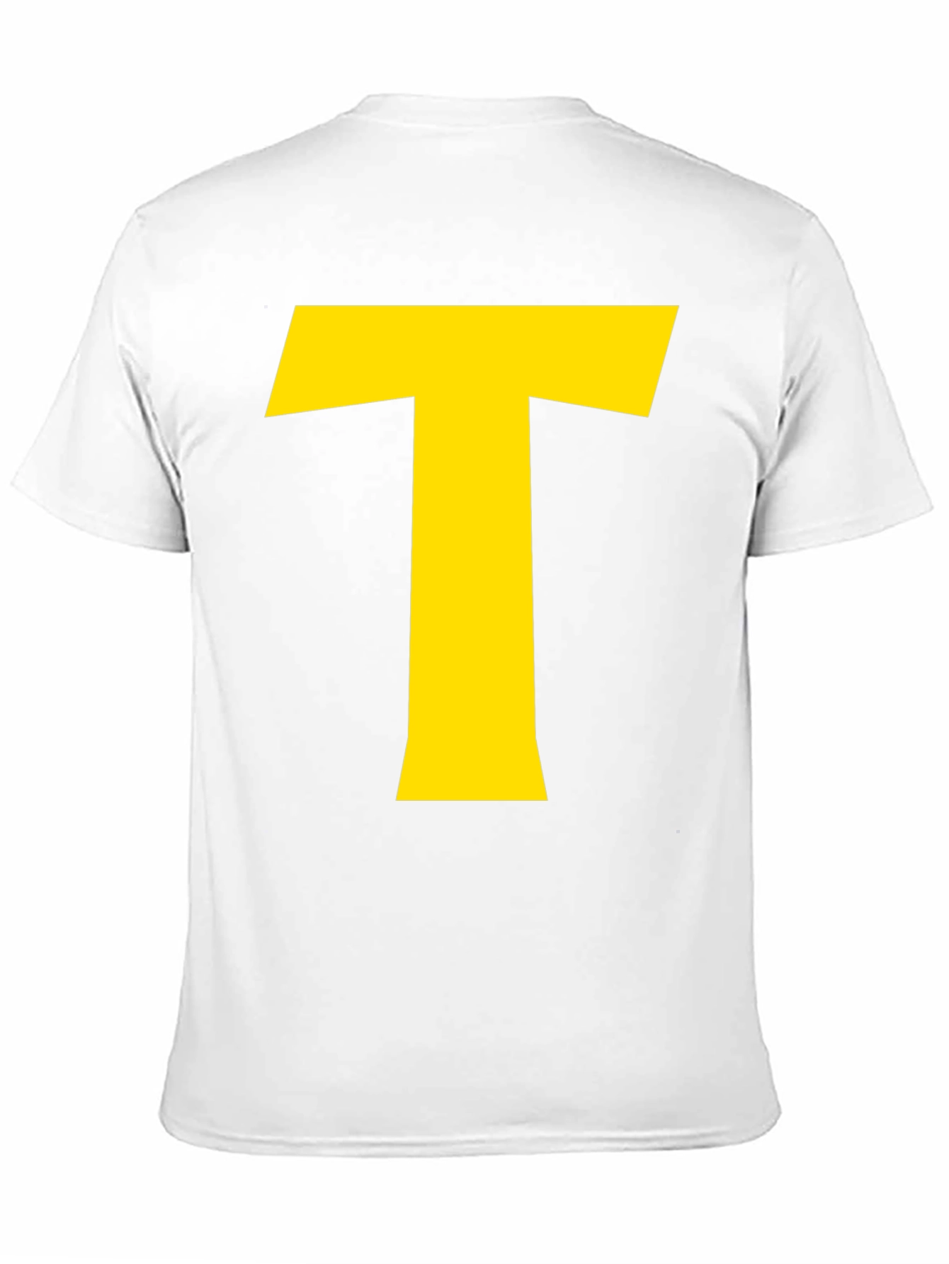 Bold Yellow T Graphic Black T-Shirt
