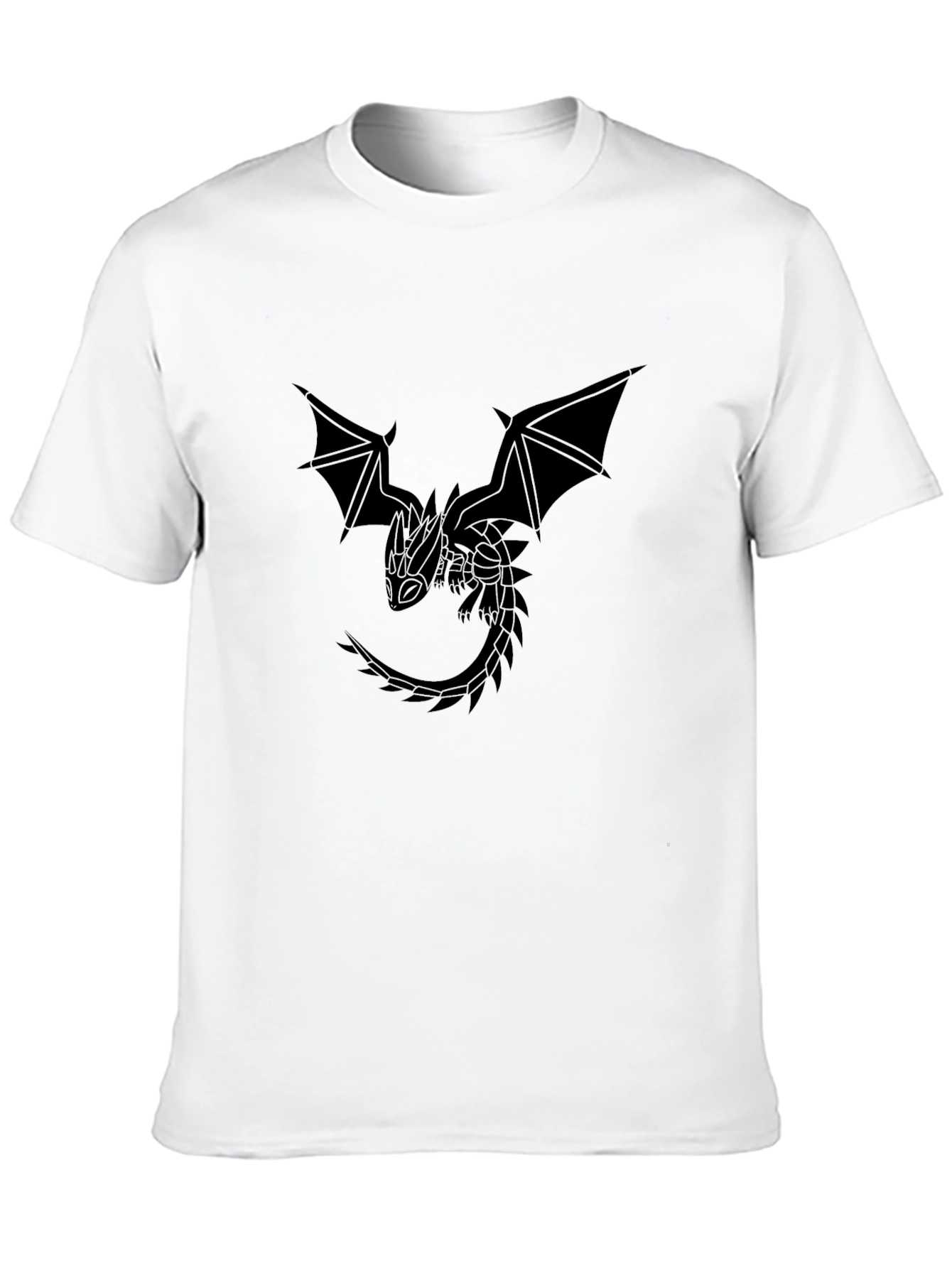 Dragon Graphic Black T-Shirt - Fantasy Style