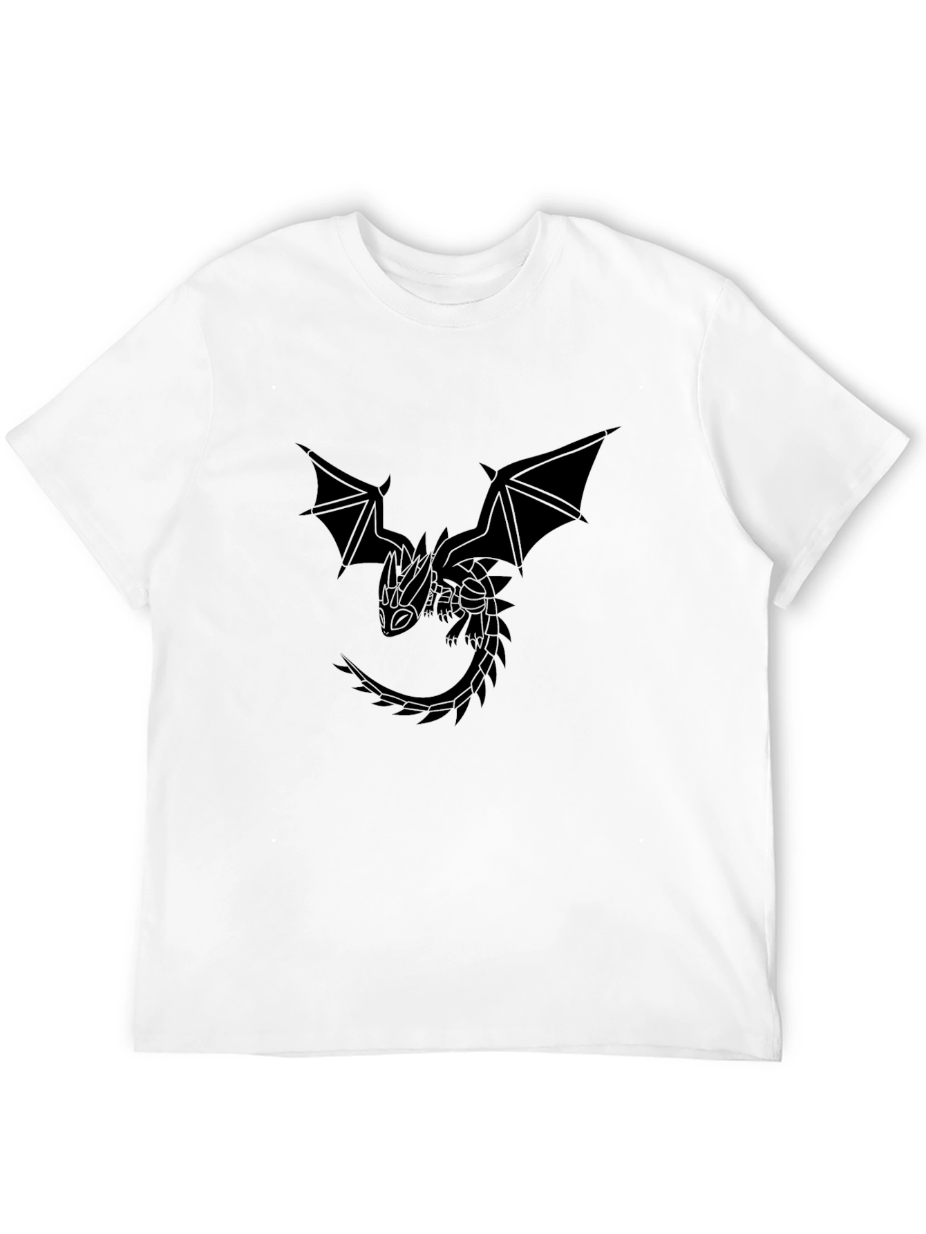 Dragon Graphic Black T-Shirt - Fantasy Style