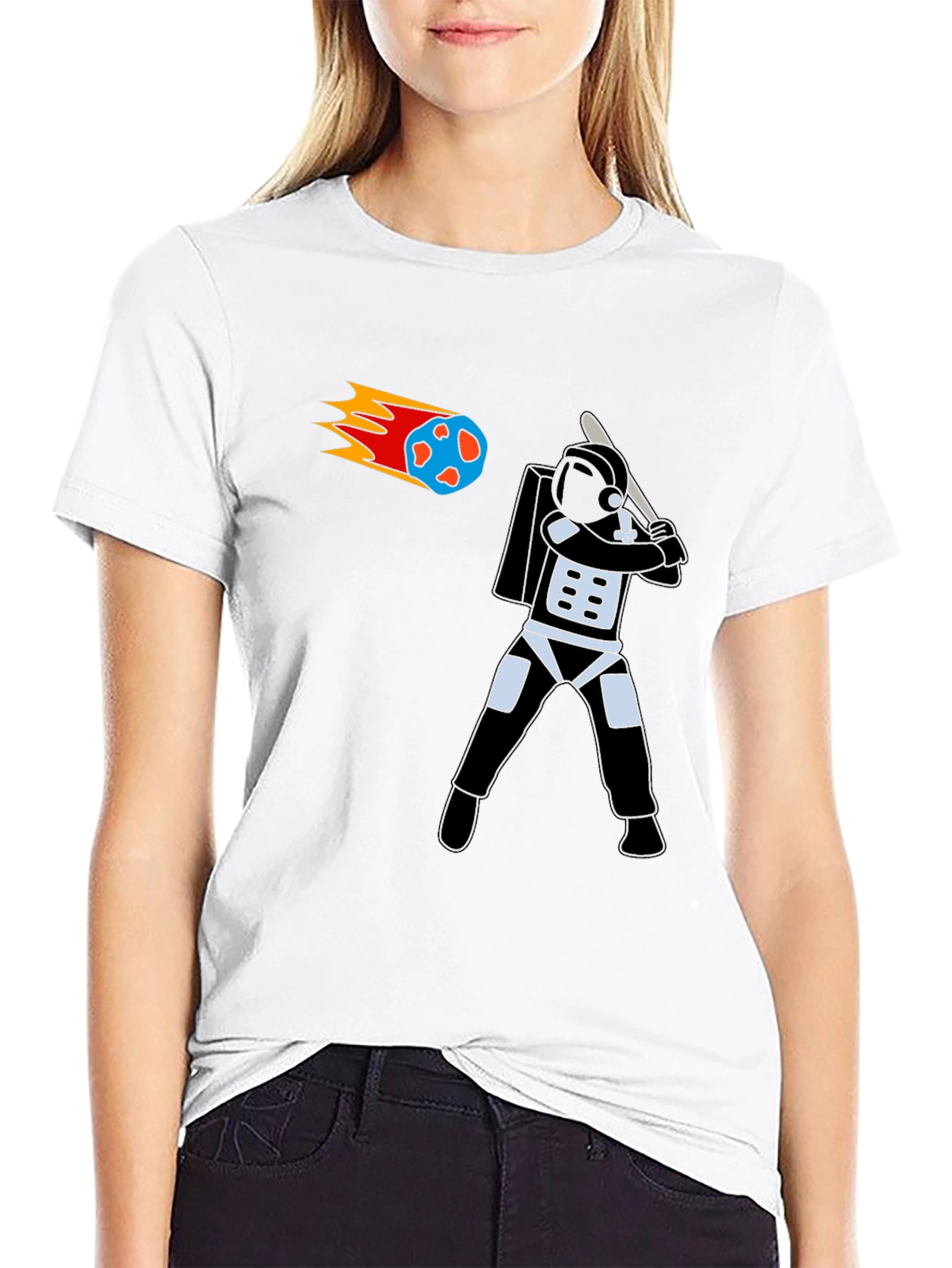 Space Slugger Tee - Meteor Baseball!