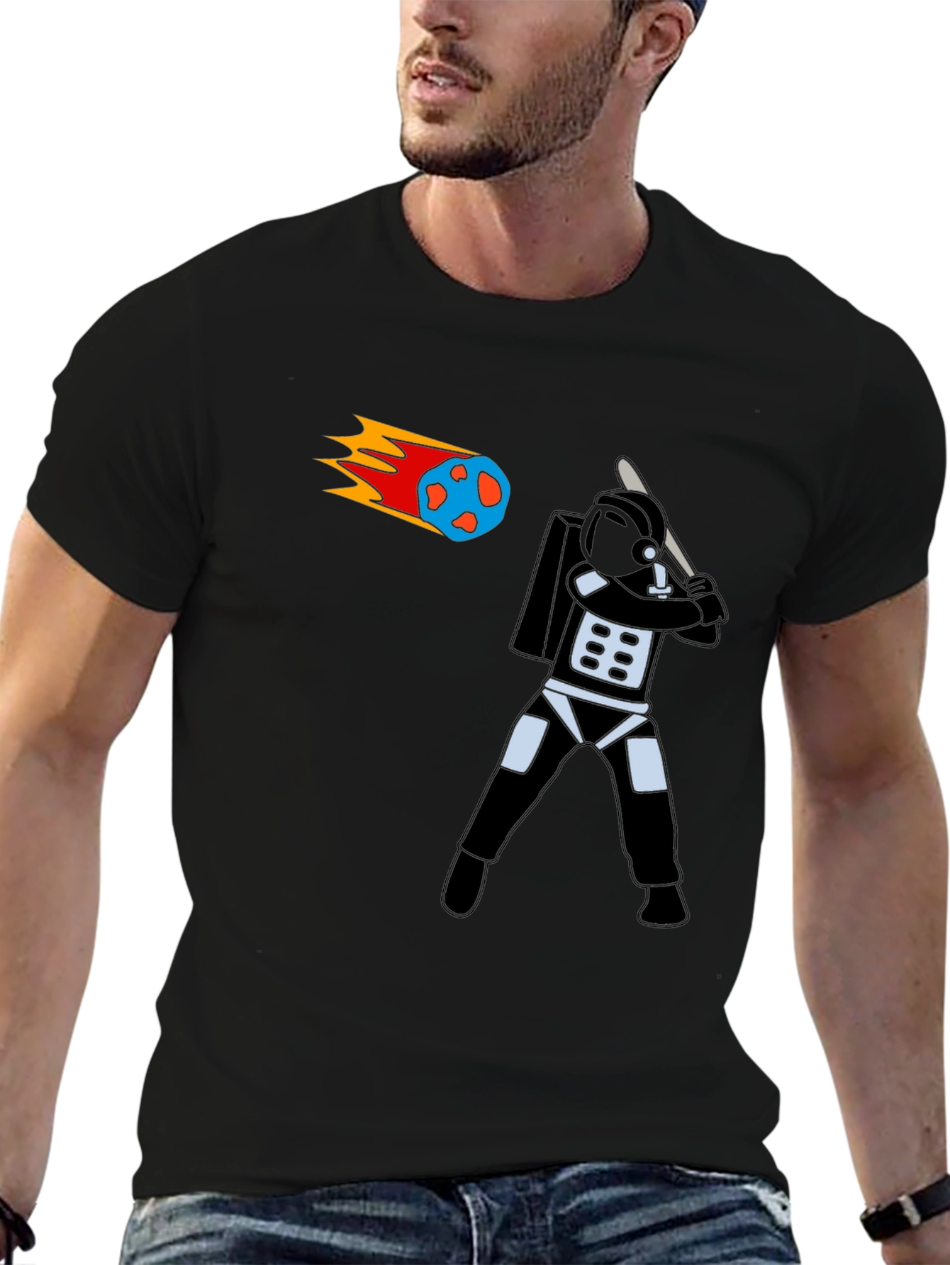 Space Slugger Tee - Meteor Baseball!