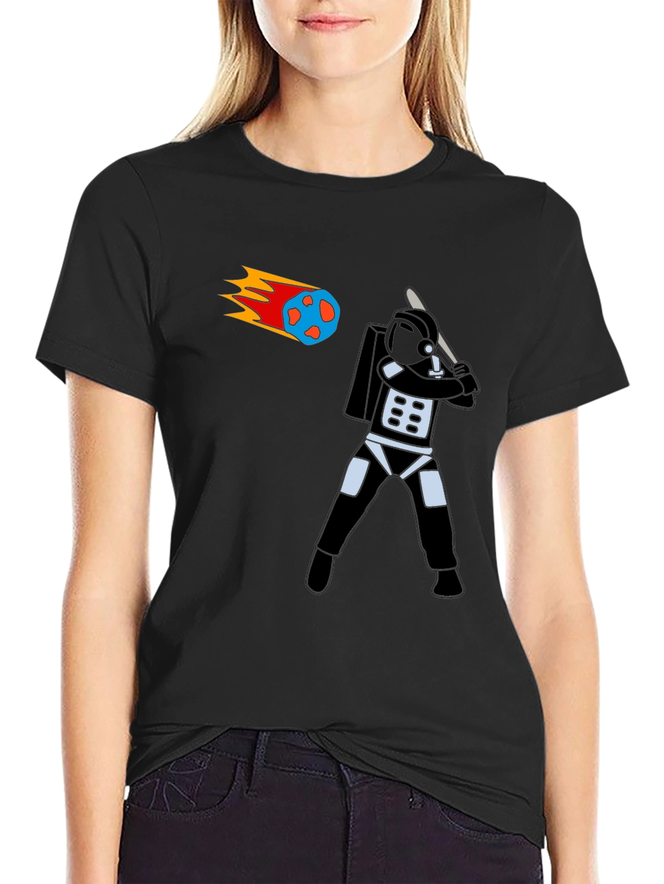 Space Slugger Tee - Meteor Baseball!