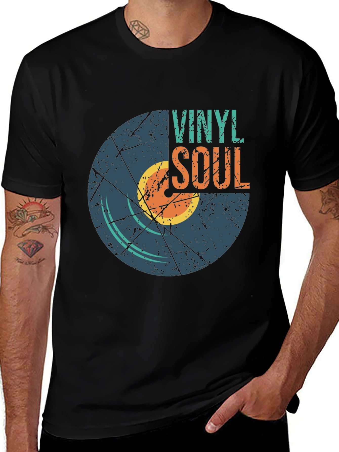 Vinyl Soul Graphic Tee - Retro Music Lover T-Shirt