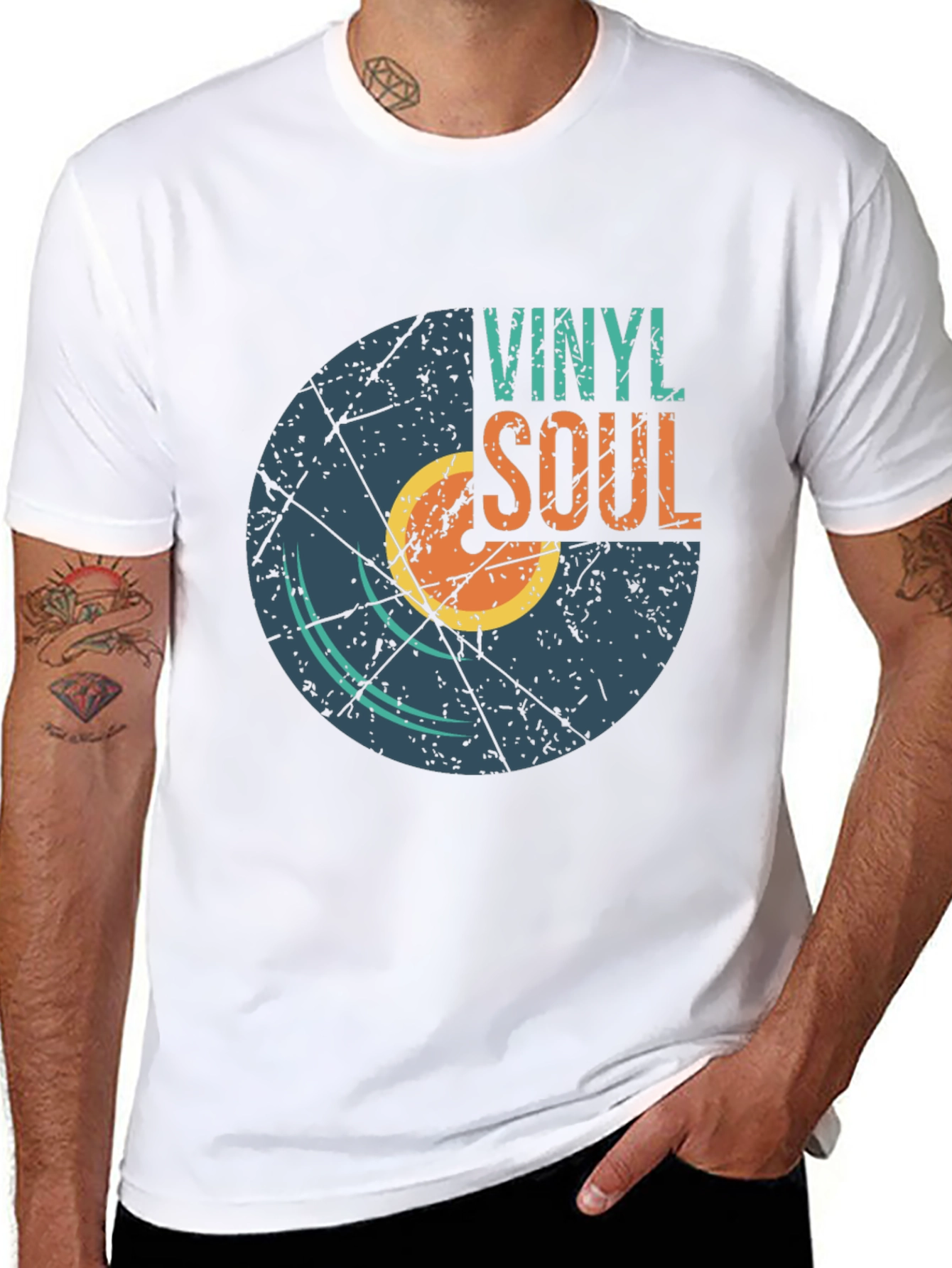 Vinyl Soul Graphic Tee - Retro Music Lover T-Shirt