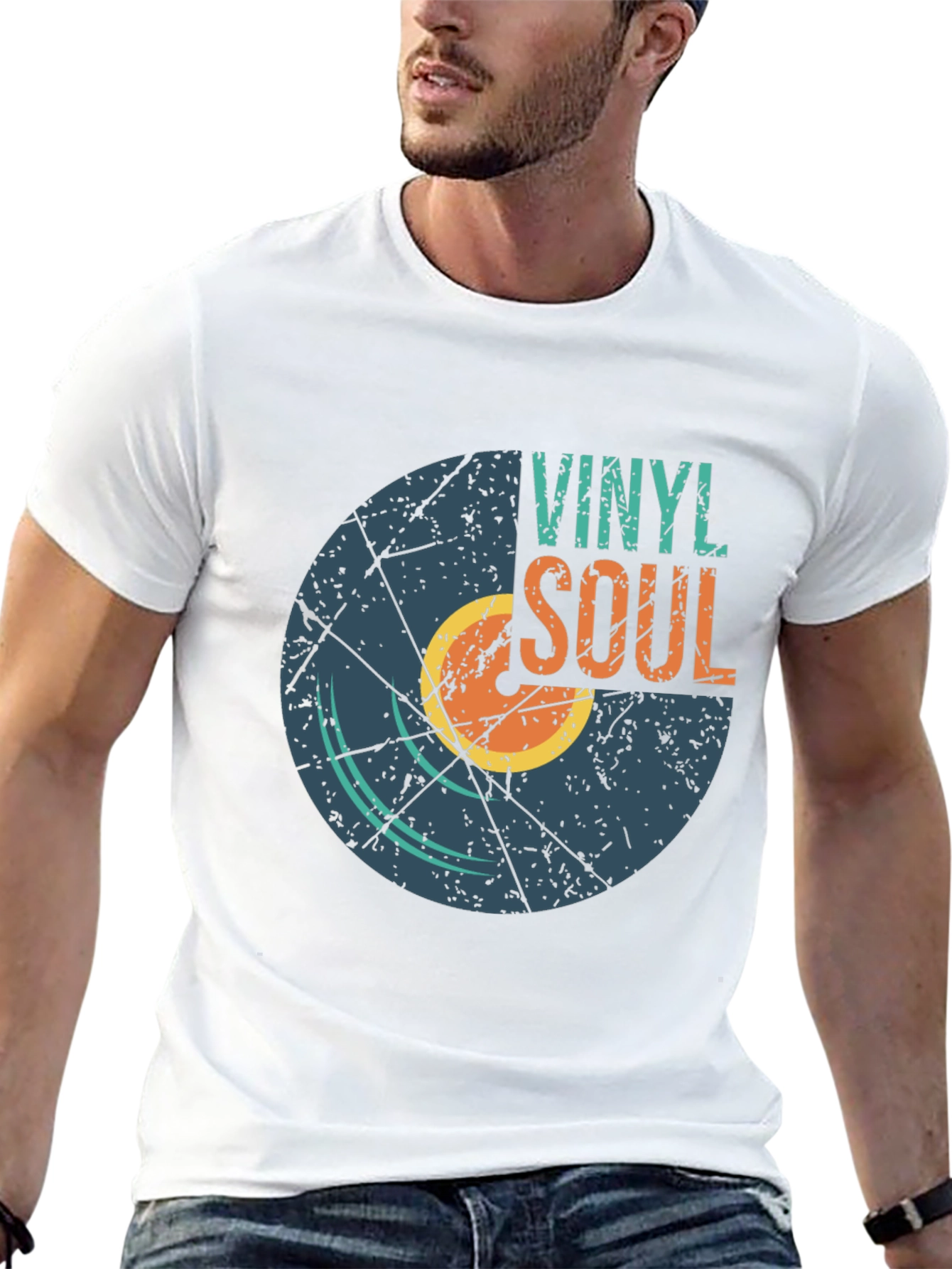 Vinyl Soul Graphic Tee - Retro Music Lover T-Shirt