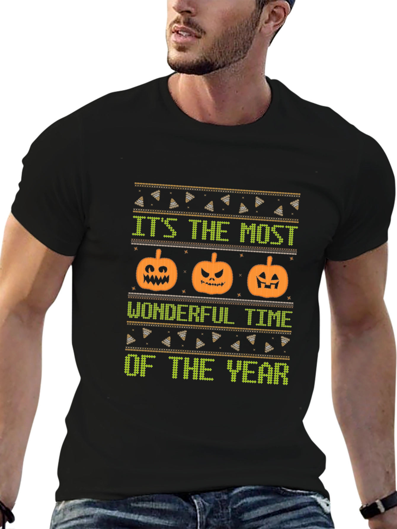 Halloween Pumpkin Ugly Sweater T-Shirt