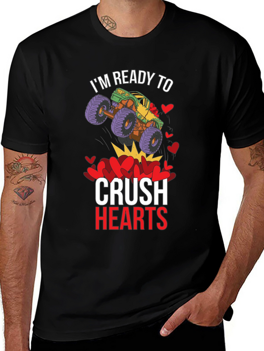 Ready to Crush Hearts Monster Truck T-Shirt