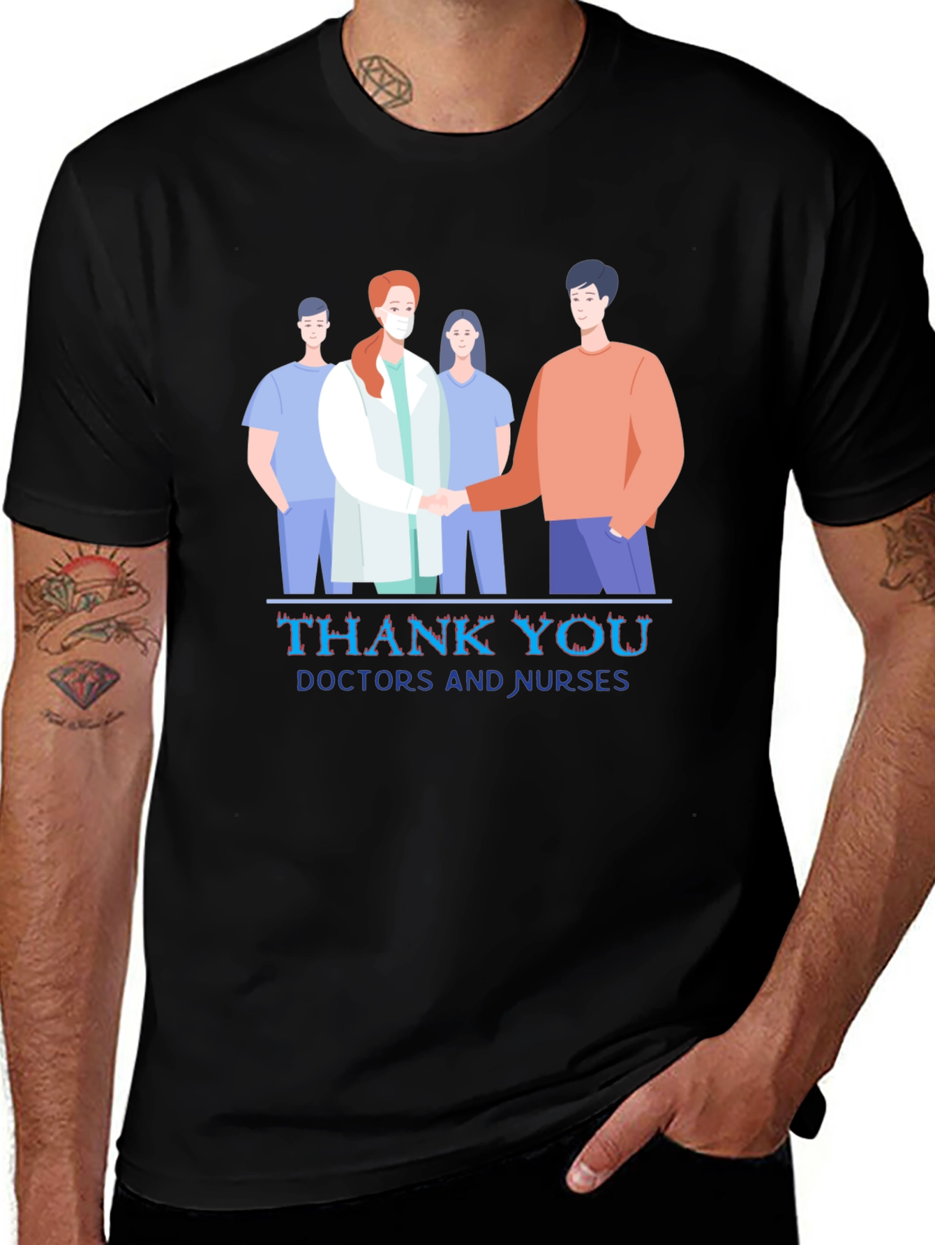 Thank You Doctors and Nurses Graphic Tee