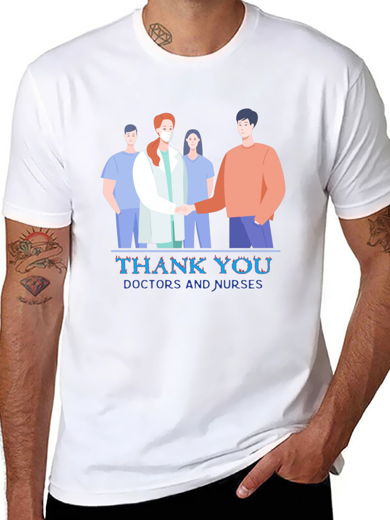 Thank You Doctors and Nurses Graphic Tee