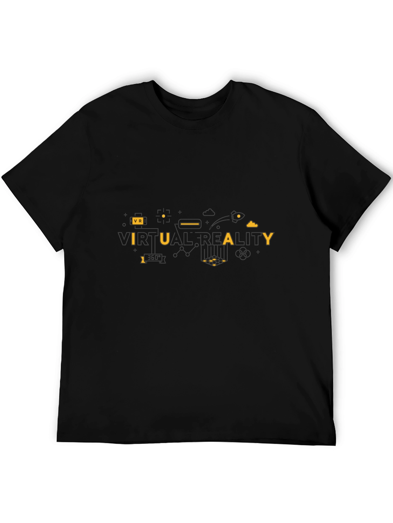 Virtual Reality Graphic Black T-Shirt