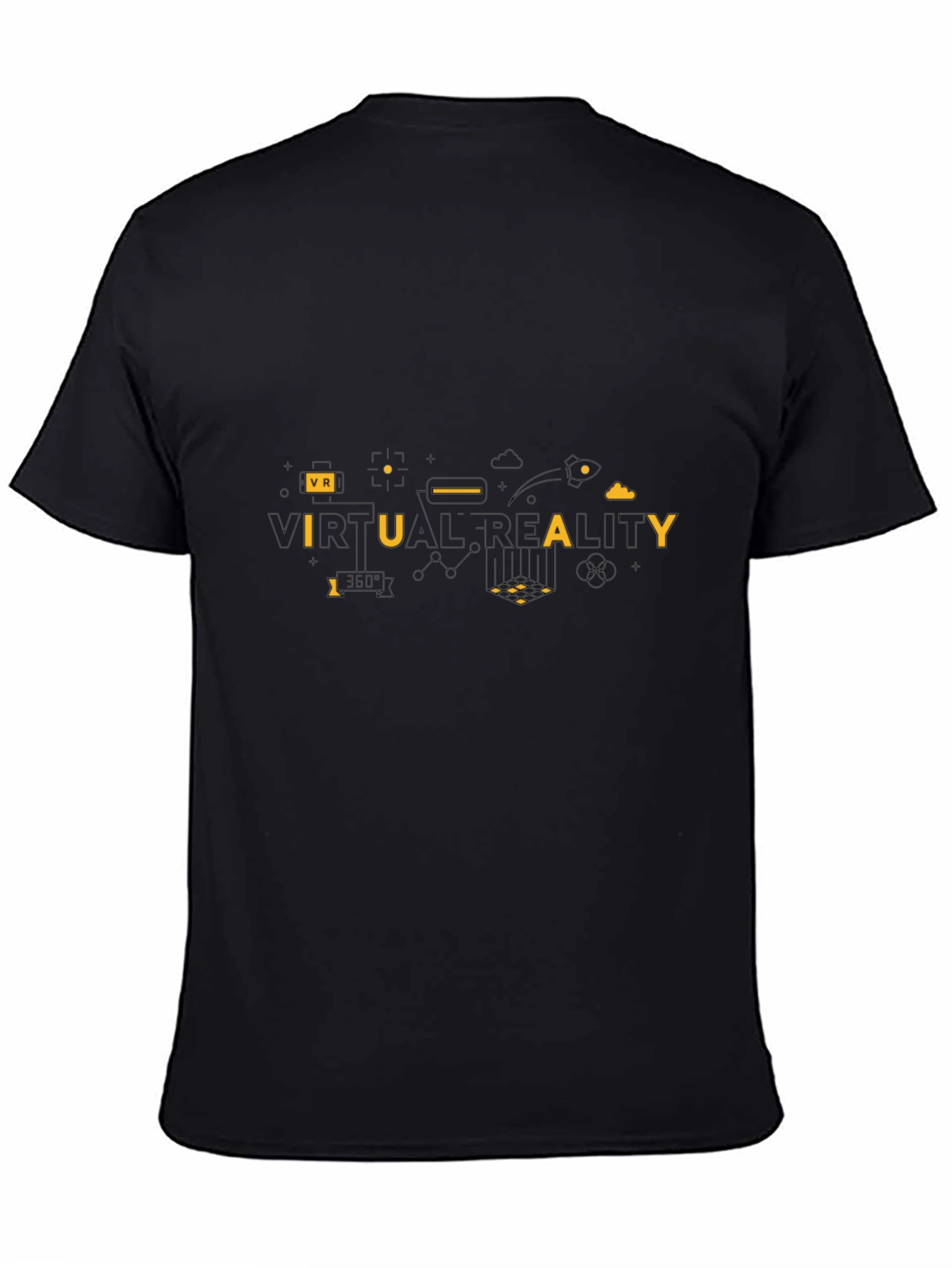 Virtual Reality Graphic Black T-Shirt