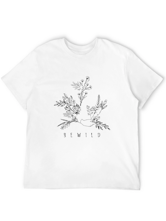 Be Wild Floral Graphic Tee - Black