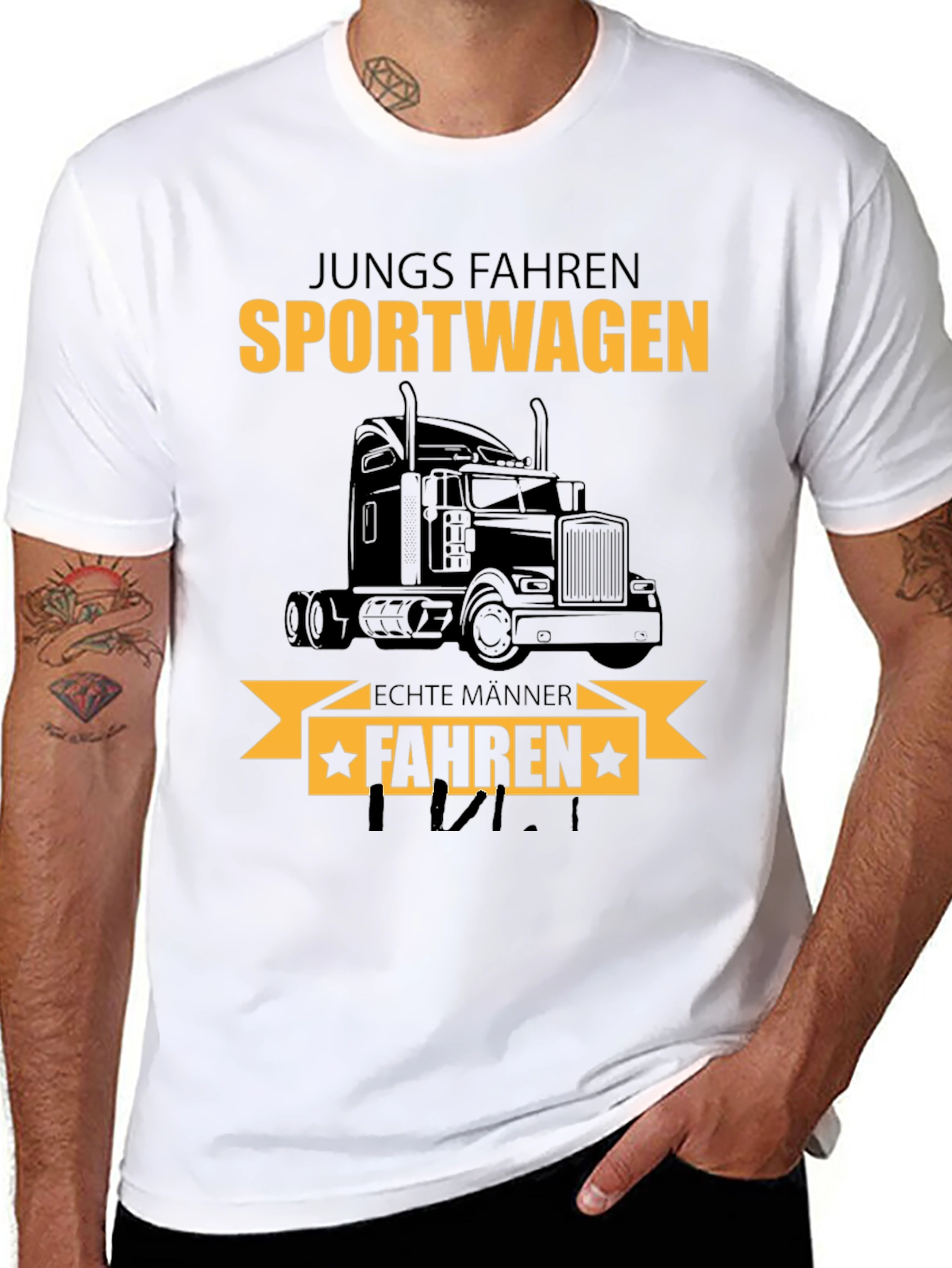 Truck Driver T-Shirt: Sportwagen Echte Manner Fahren