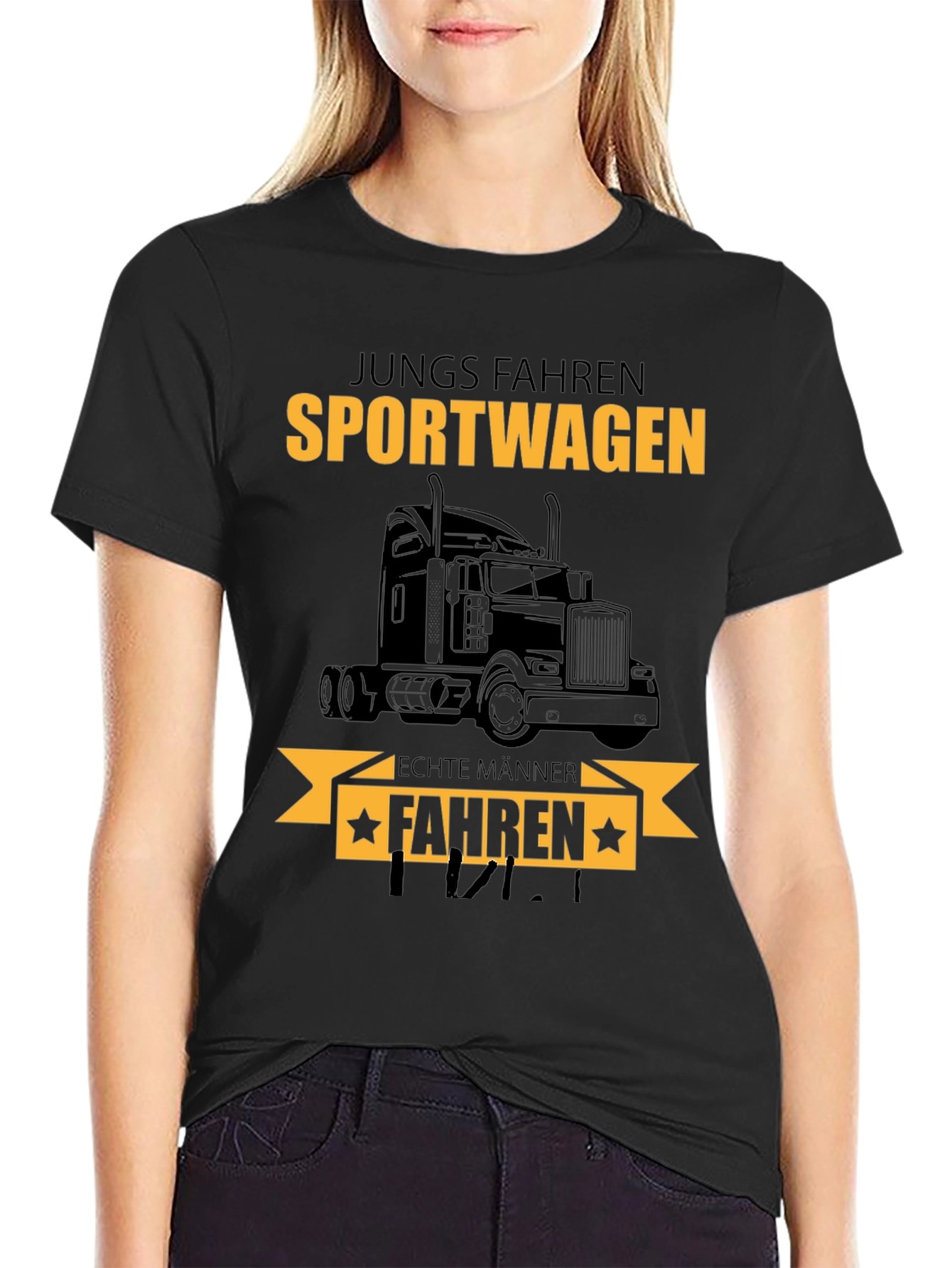 Truck Driver T-Shirt: Sportwagen Echte Manner Fahren