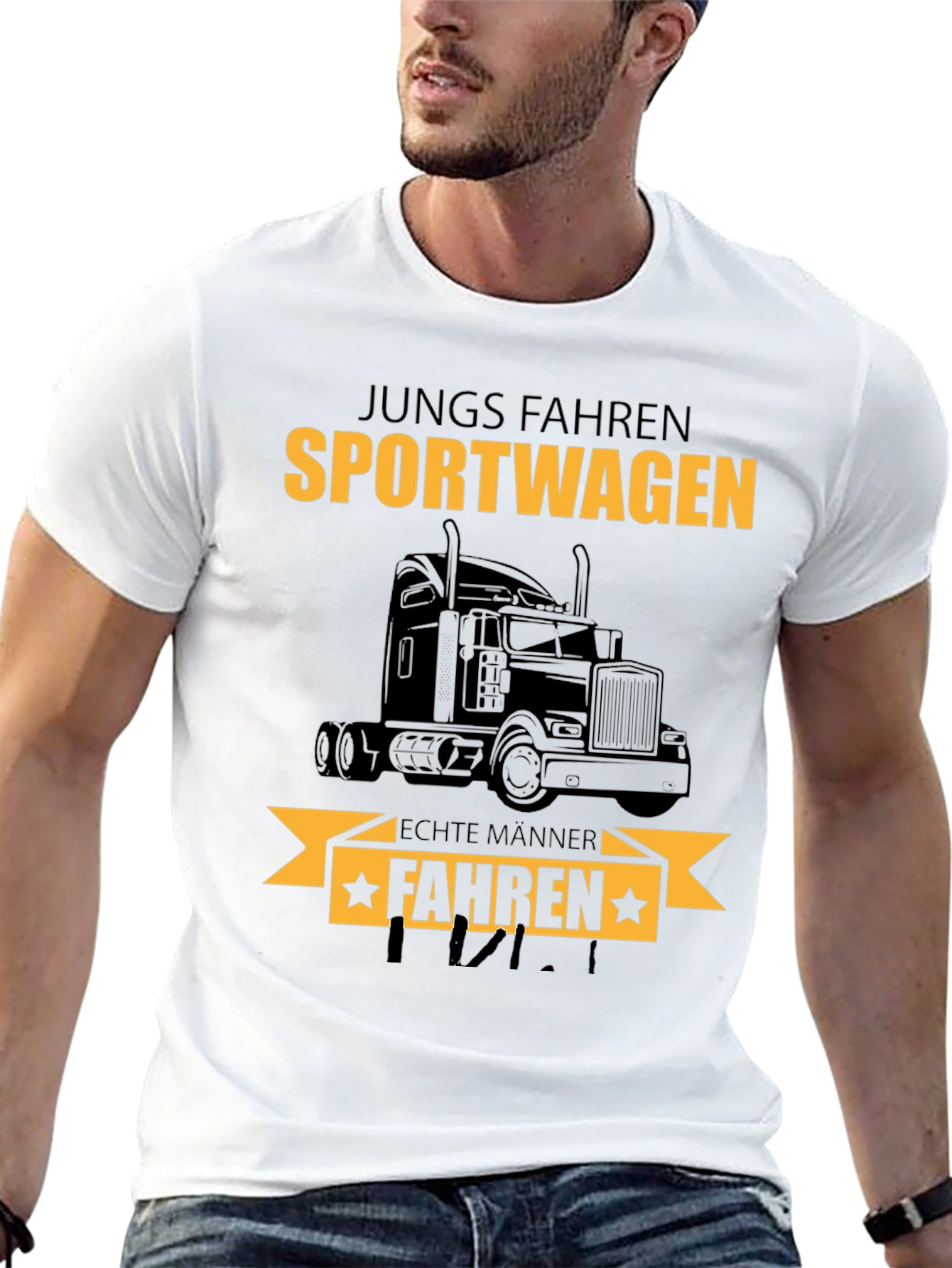 Truck Driver T-Shirt: Sportwagen Echte Manner Fahren