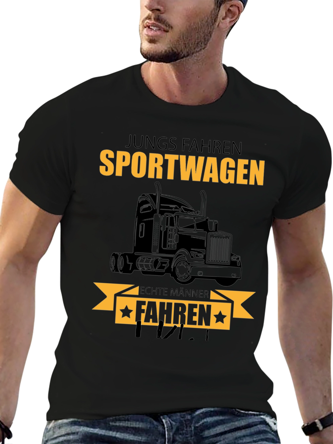 Truck Driver T-Shirt: Sportwagen Echte Manner Fahren