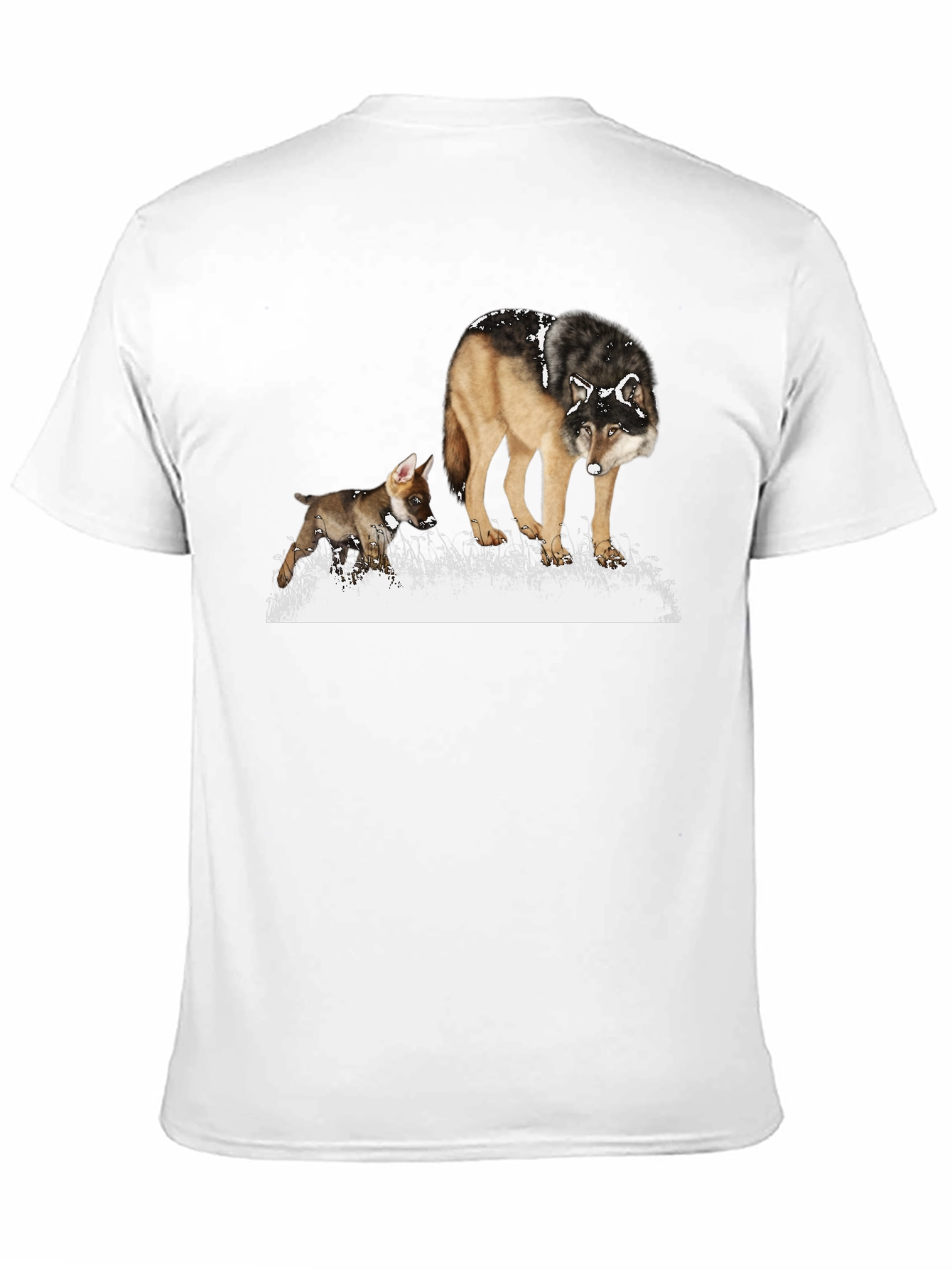 Wolf & Pup Graphic Tee - Stylish Animal Print