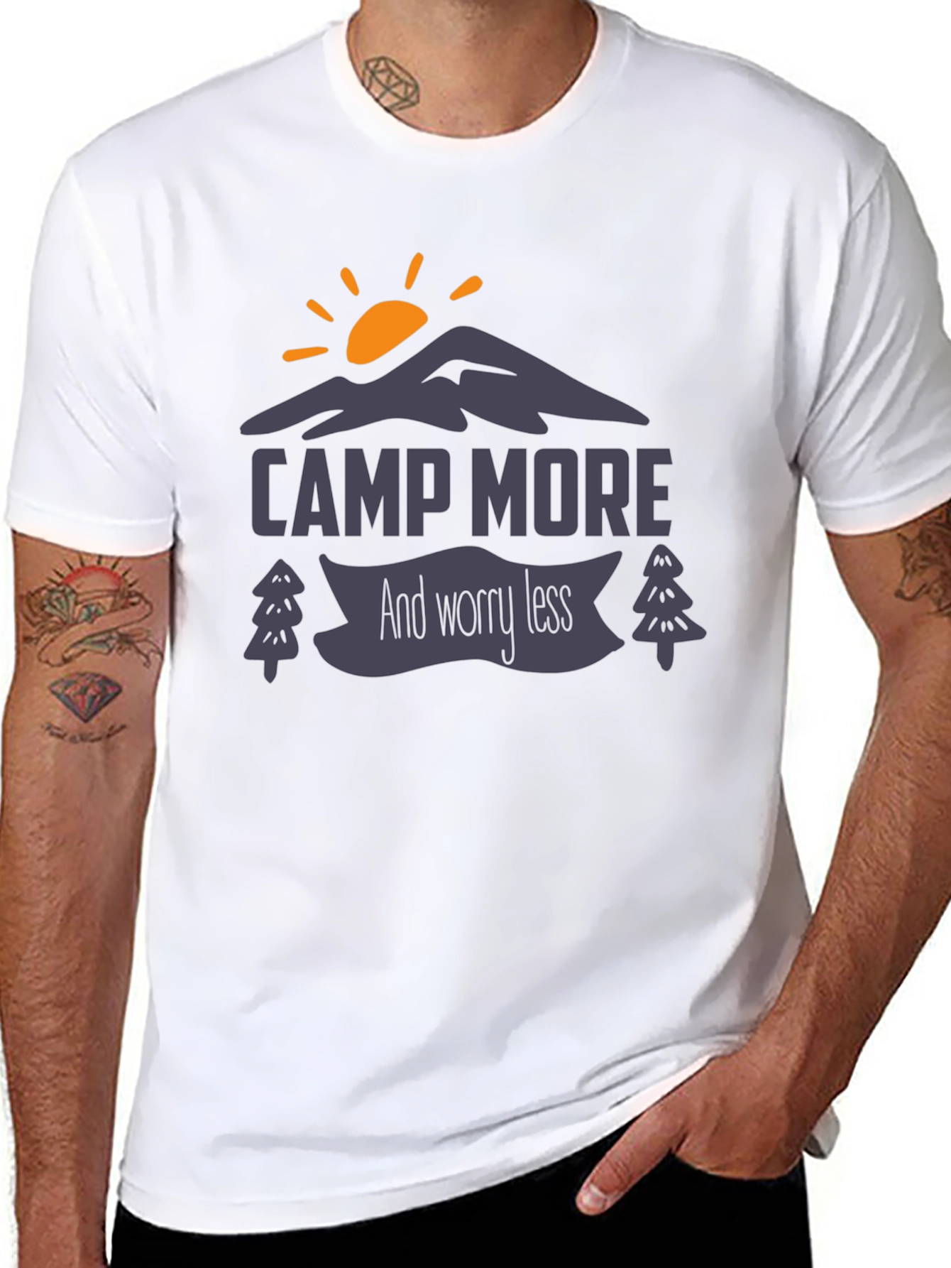 Camp More Worry Less Graphic Tee