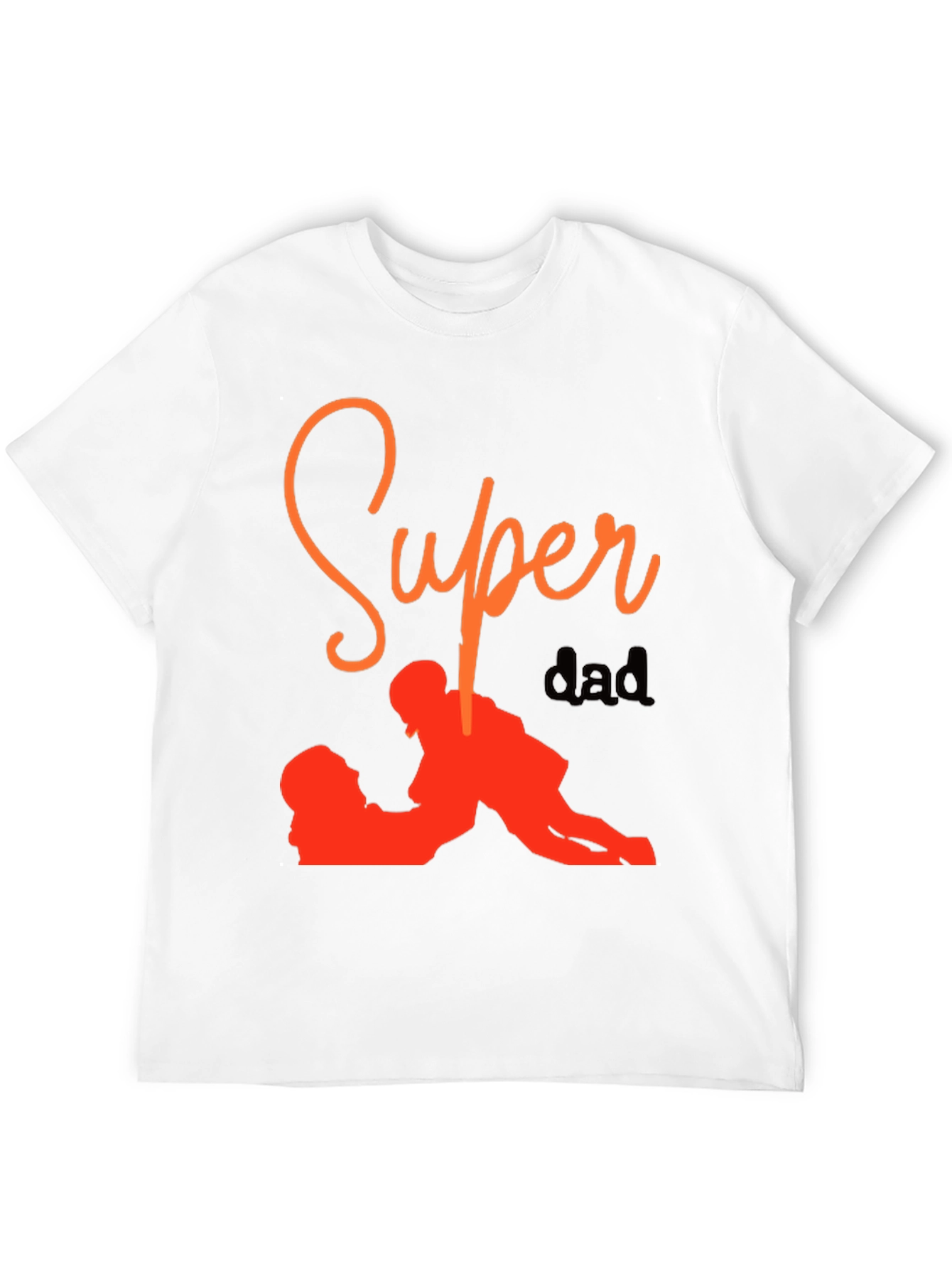 Super Dad Graphic Tee - Black Cotton T-Shirt
