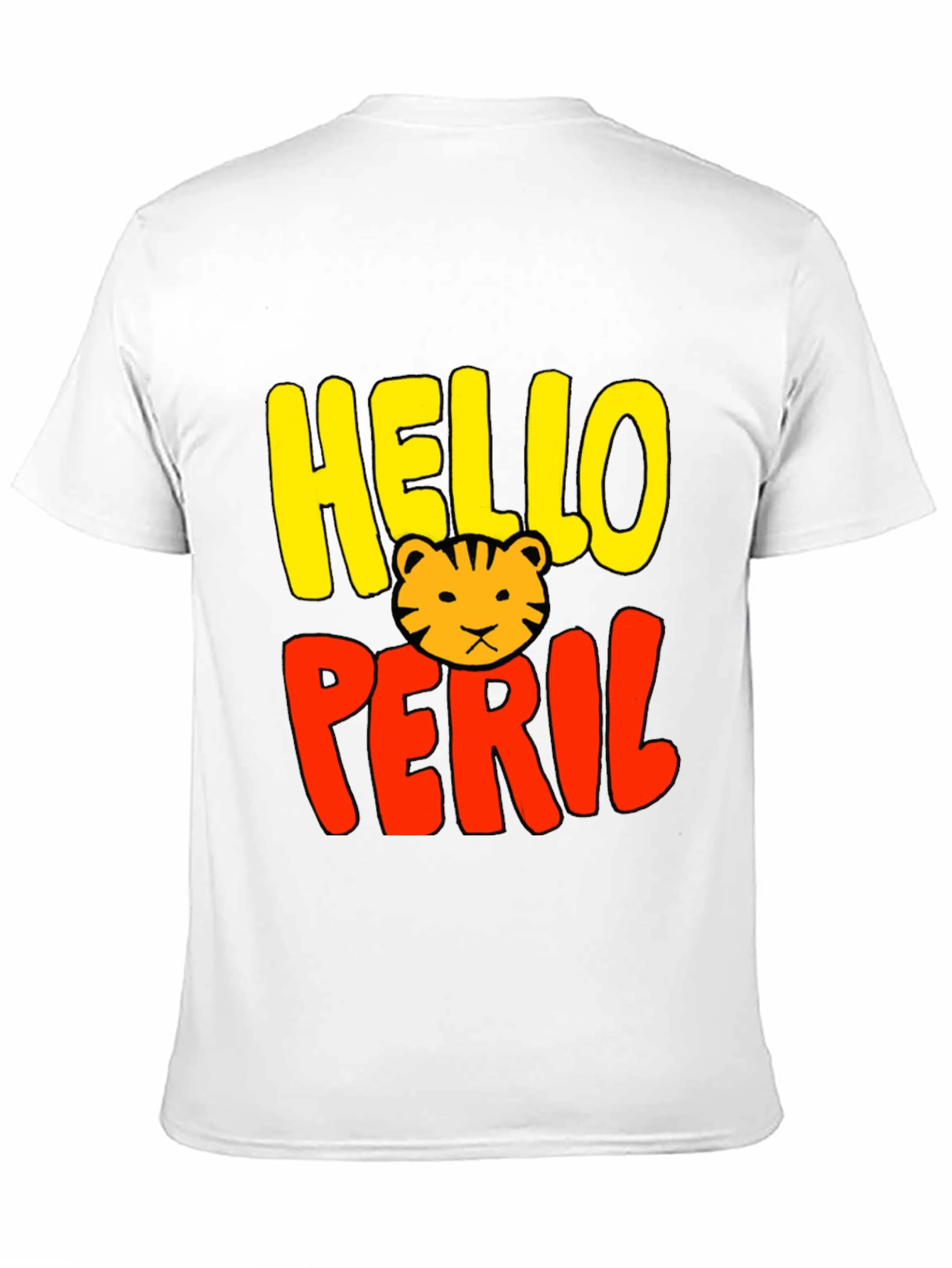 Hello Peril Tiger Graphic T-Shirt - Black