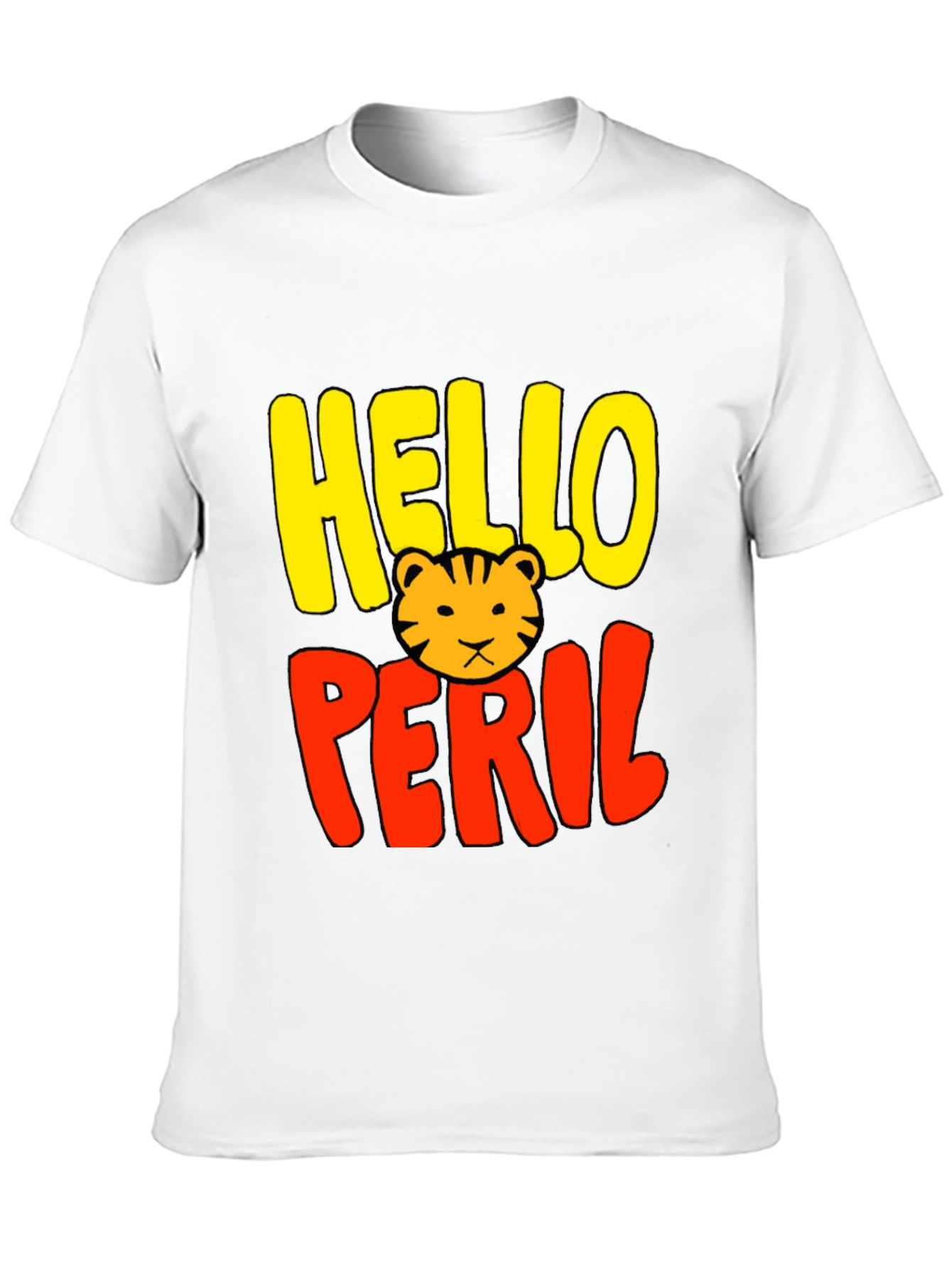 Hello Peril Tiger Graphic T-Shirt - Black