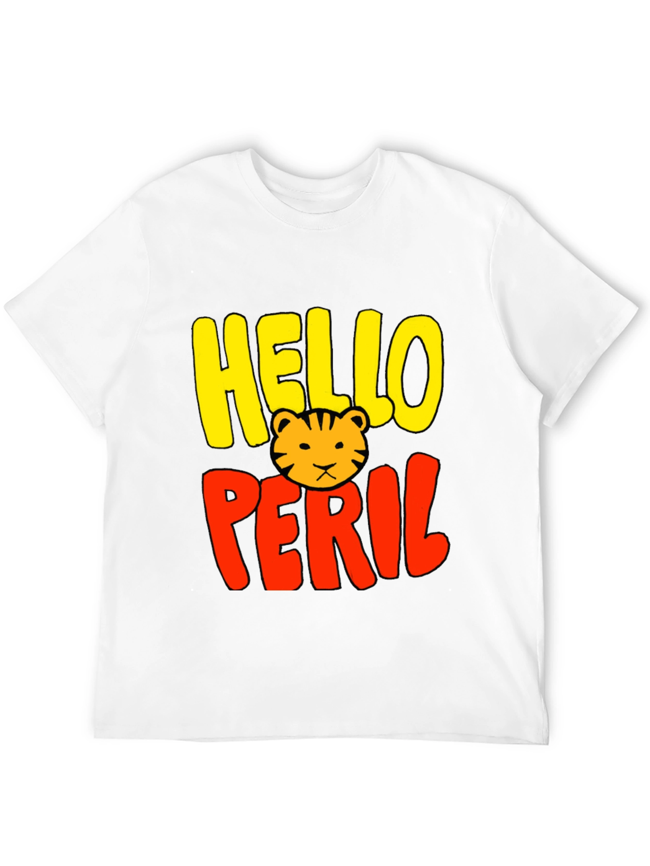 Hello Peril Tiger Graphic T-Shirt - Black