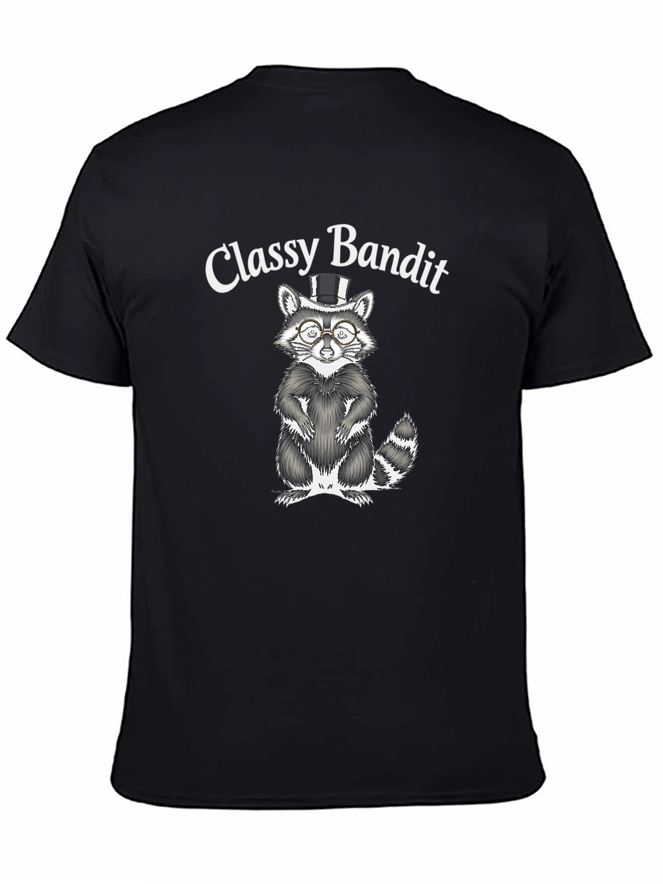 Classy Bandit Raccoon Graphic T-Shirt