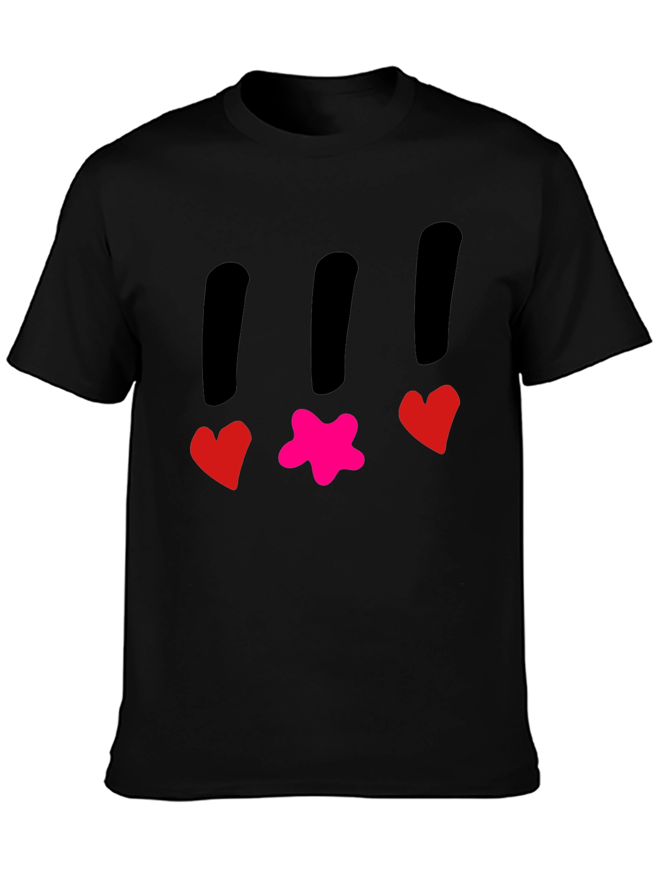 Funky T-Shirt with Heart and Star Design
